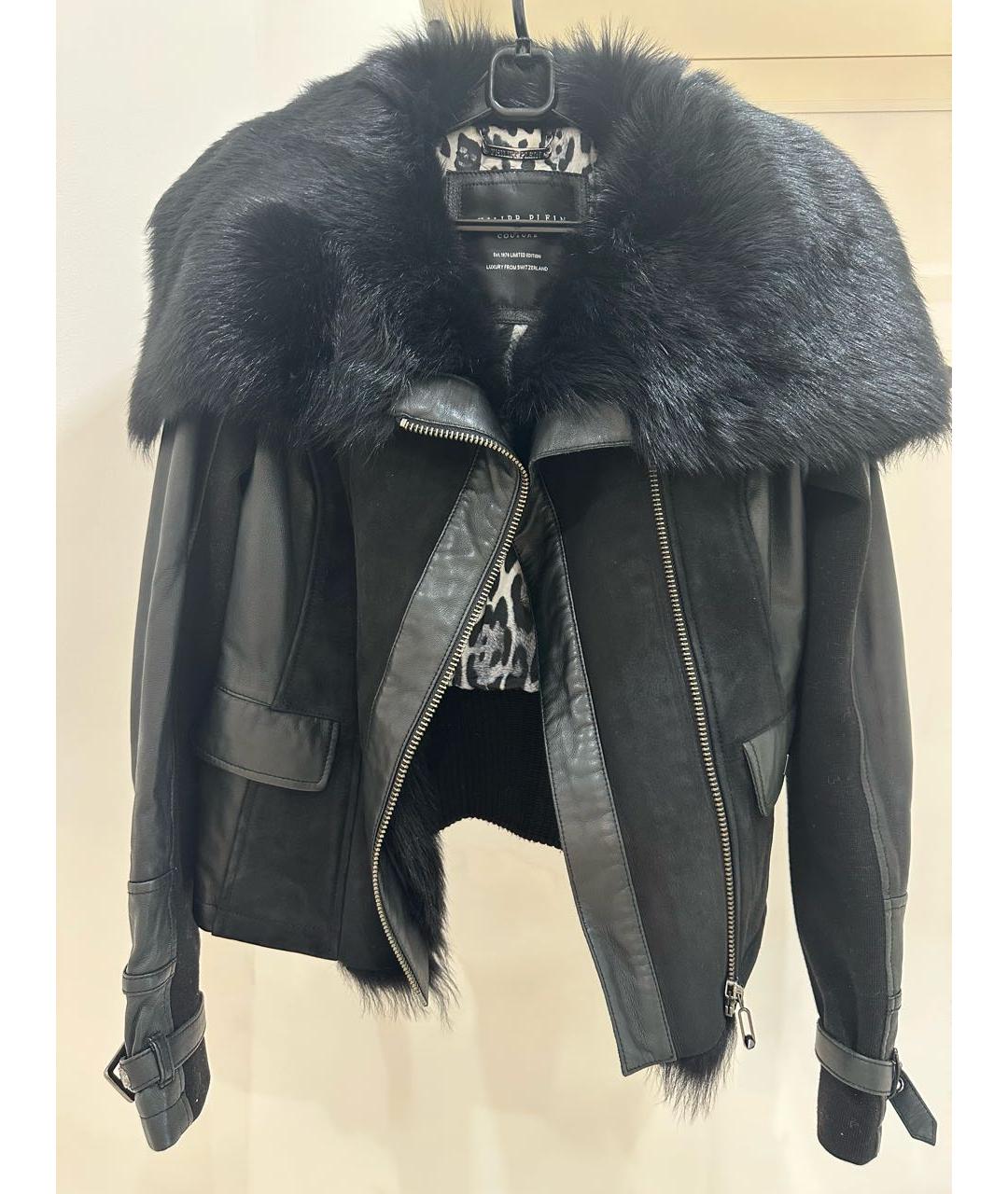 PHILIPP PLEIN Черная кожаная куртка, фото 6
