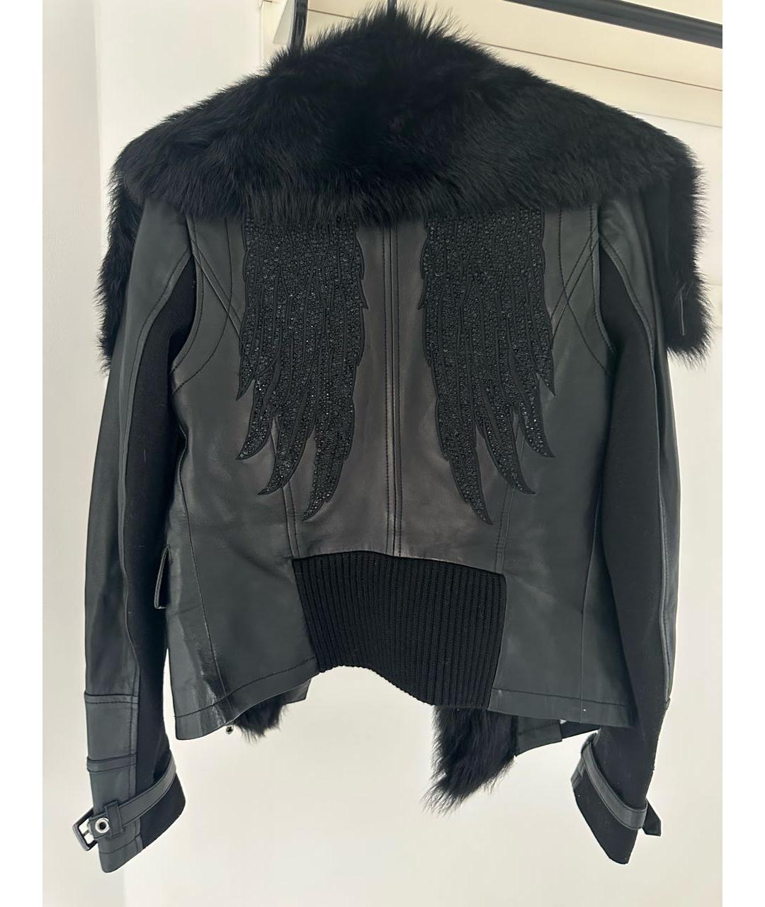 PHILIPP PLEIN Черная кожаная куртка, фото 2