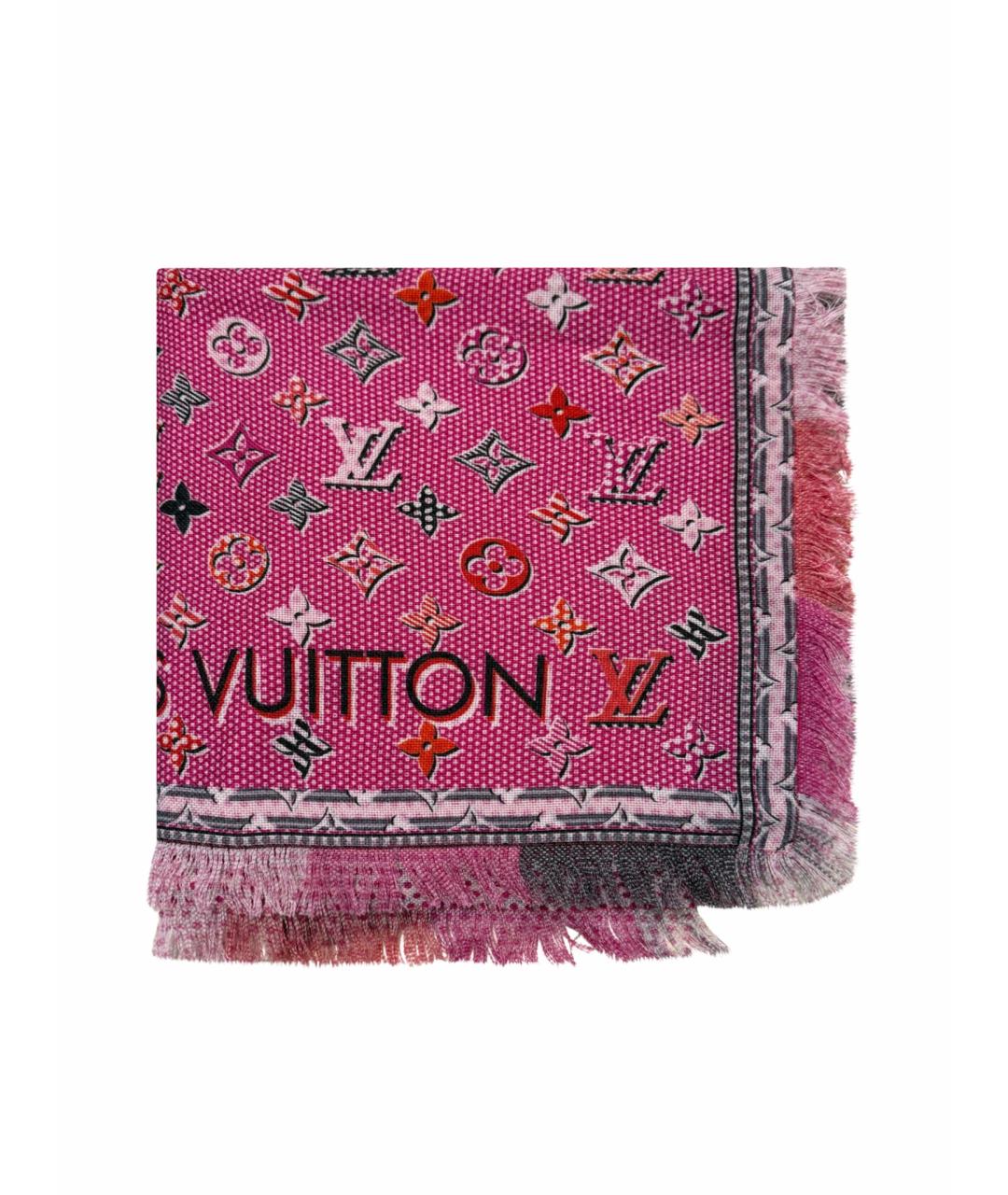 LOUIS VUITTON Фуксия шерстяной платок, фото 1