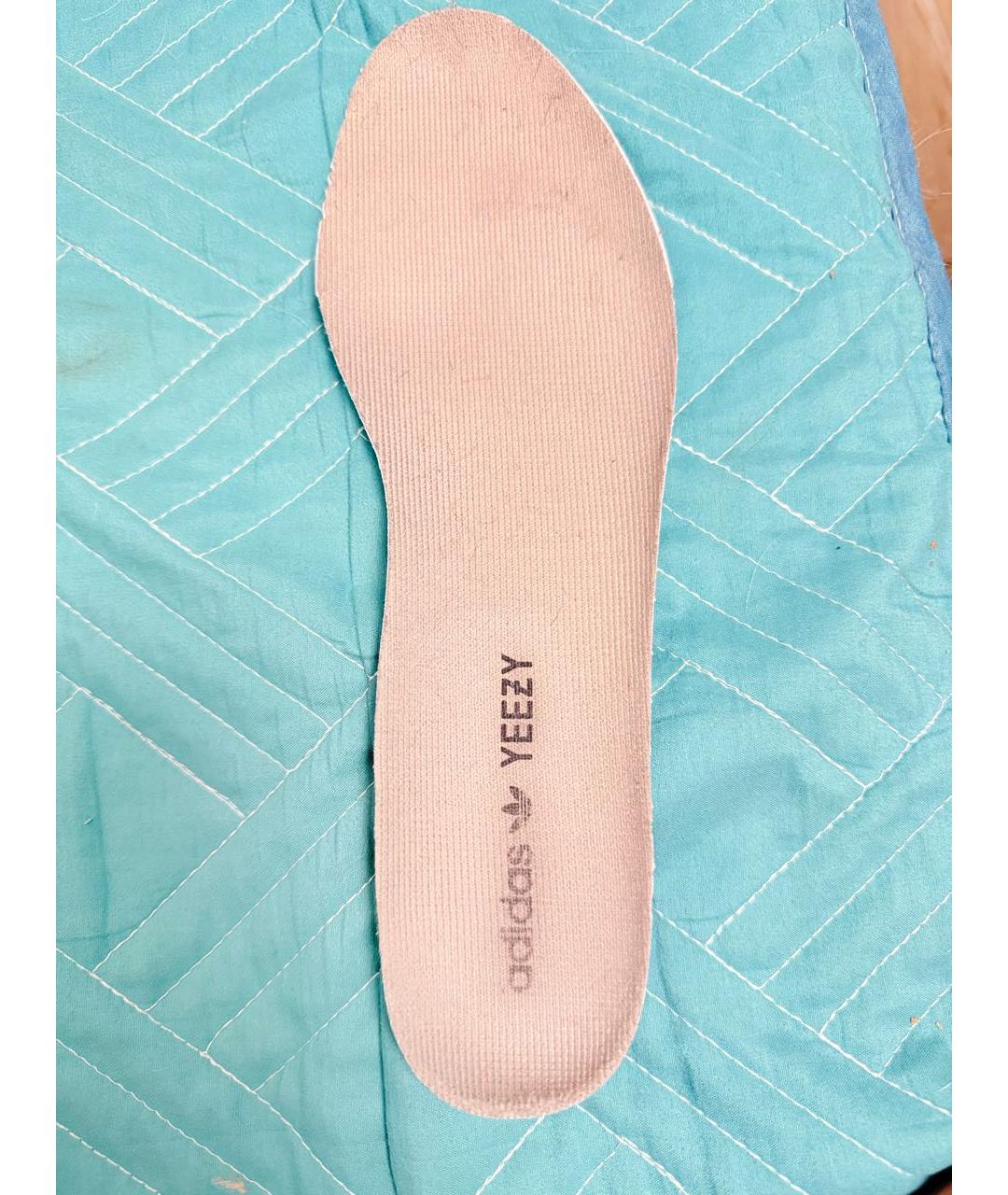 ADIDAS YEEZY Бежевые замшевые высокие кроссовки / кеды, фото 5