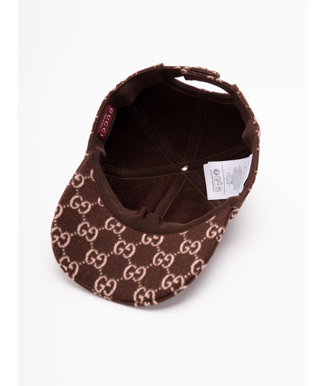 GUCCI Коричневая шерстяная кепка, фото 4