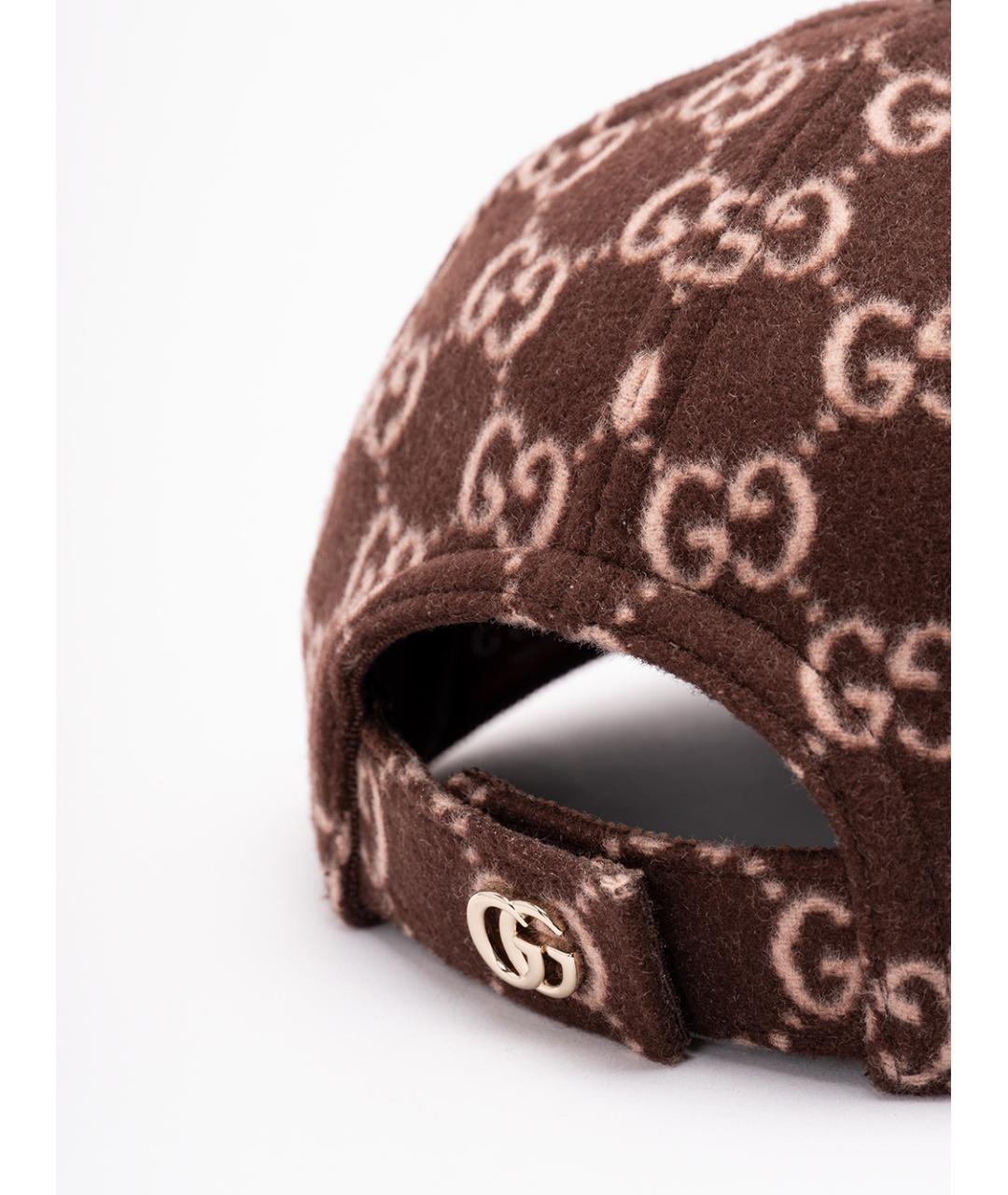 GUCCI Коричневая шерстяная кепка, фото 3