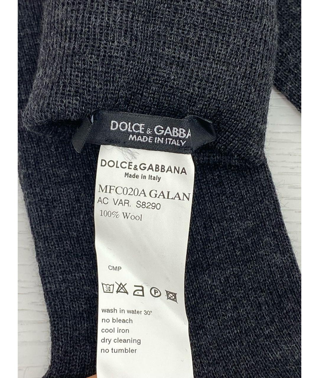DOLCE&GABBANA Антрацитовые носки, чулки и колготы, фото 4