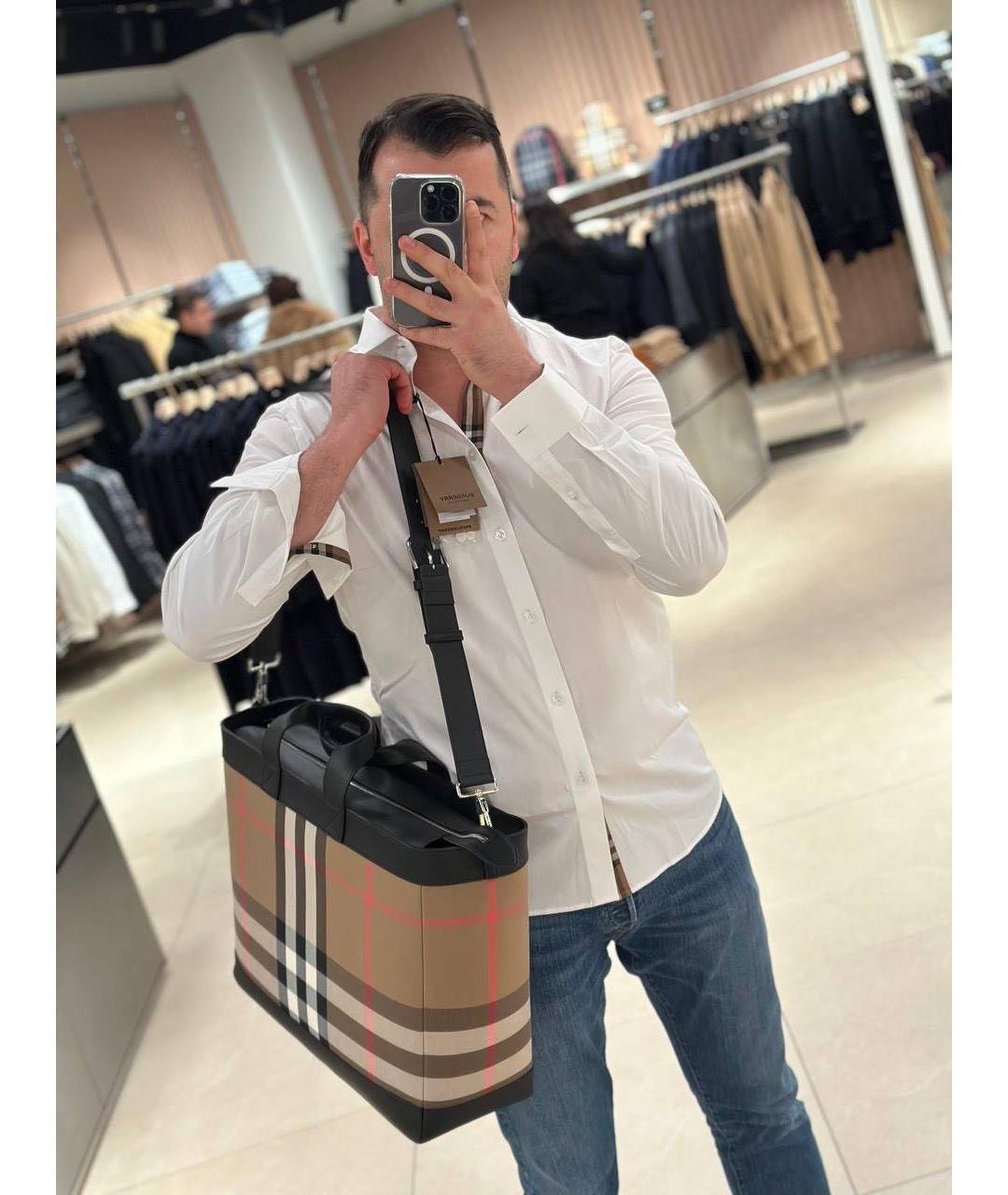 BURBERRY Белая хлопковая классическая рубашка, фото 5