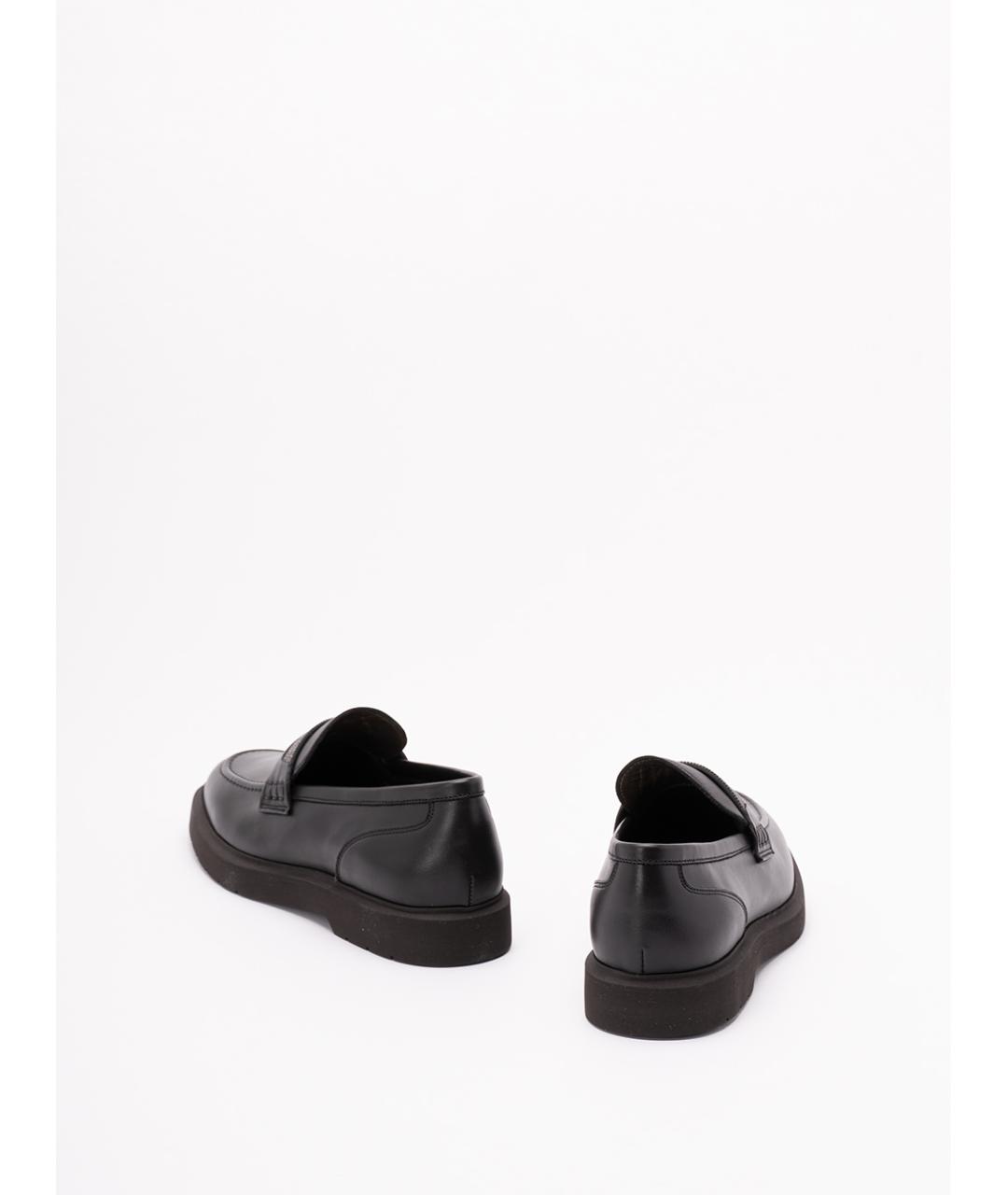 BRUNELLO CUCINELLI Черные кожаные лоферы, фото 3