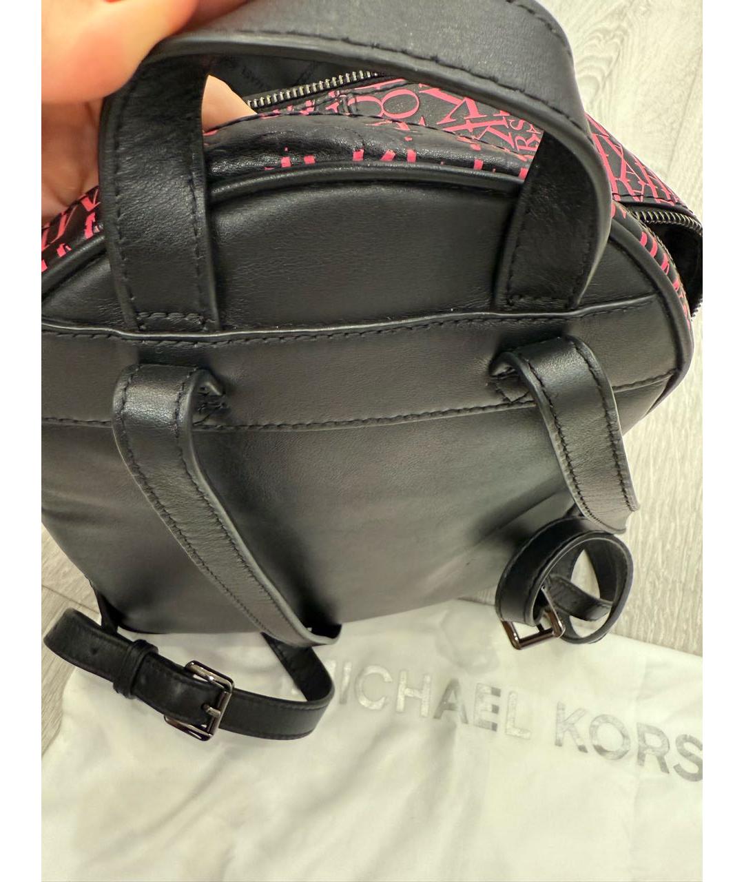 MICHAEL KORS Черный кожаный рюкзак, фото 8