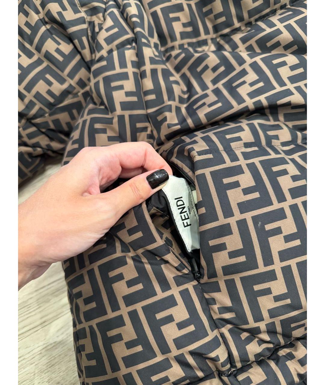 FENDI Коричневый пуховик, фото 3