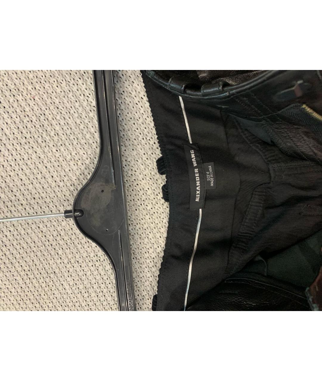 ALEXANDER WANG Черные кожаные шорты, фото 4
