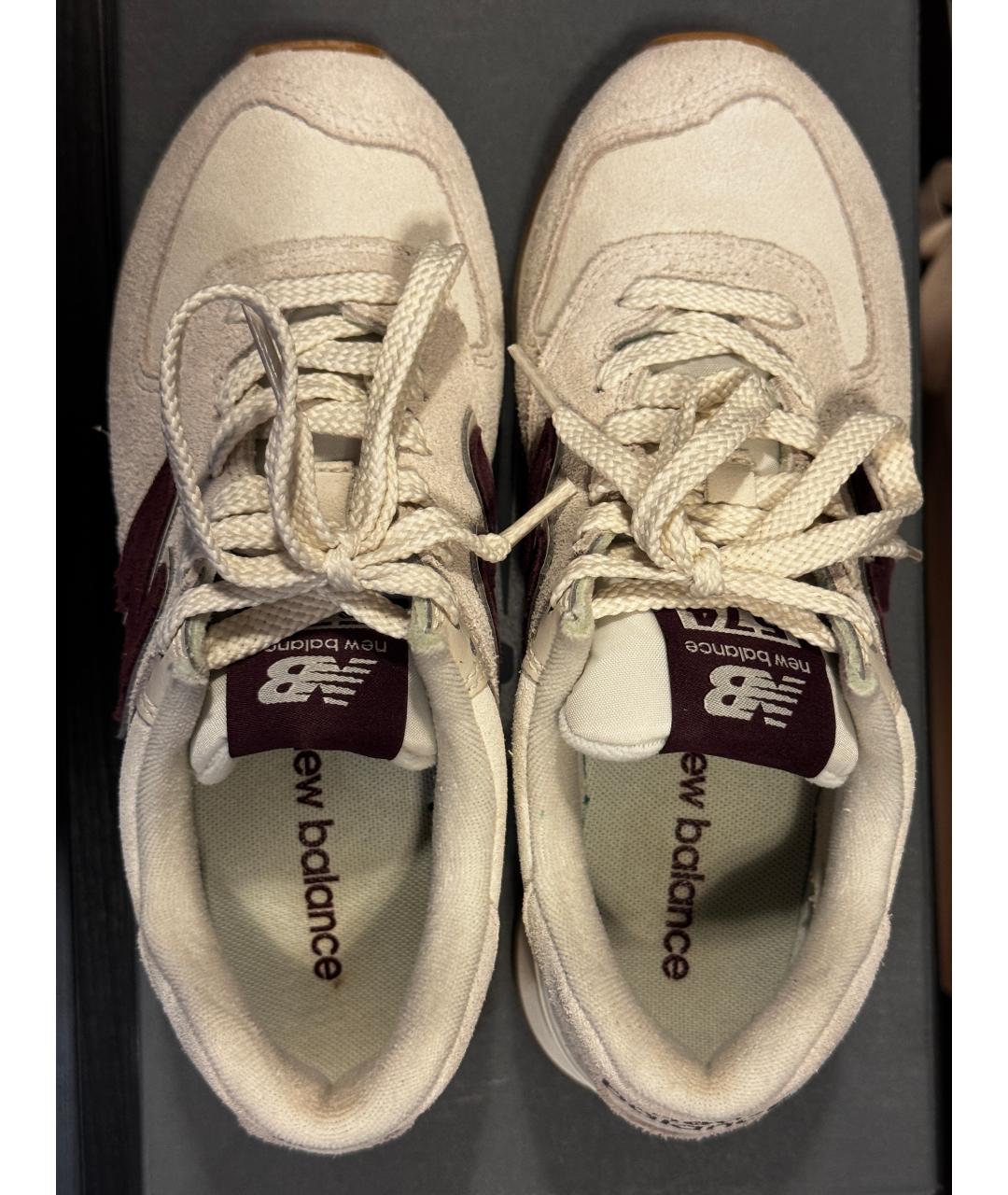 NEW BALANCE Бежевые замшевые кроссовки, фото 3
