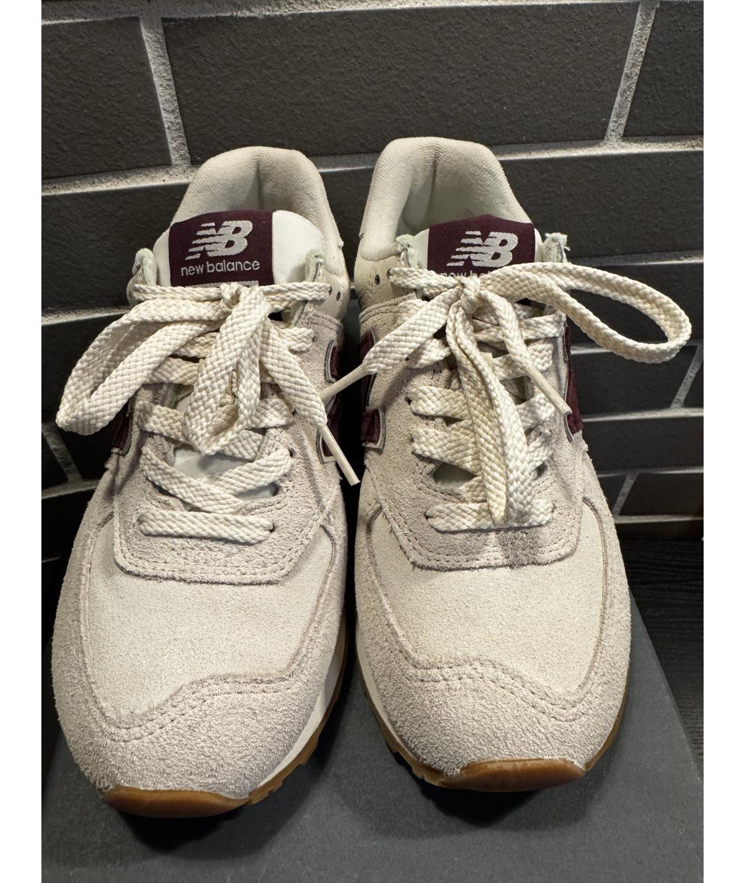 NEW BALANCE Бежевые замшевые кроссовки, фото 2