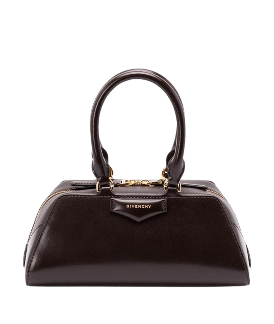 GIVENCHY Коричневая кожаная сумка с короткими ручками, фото 1