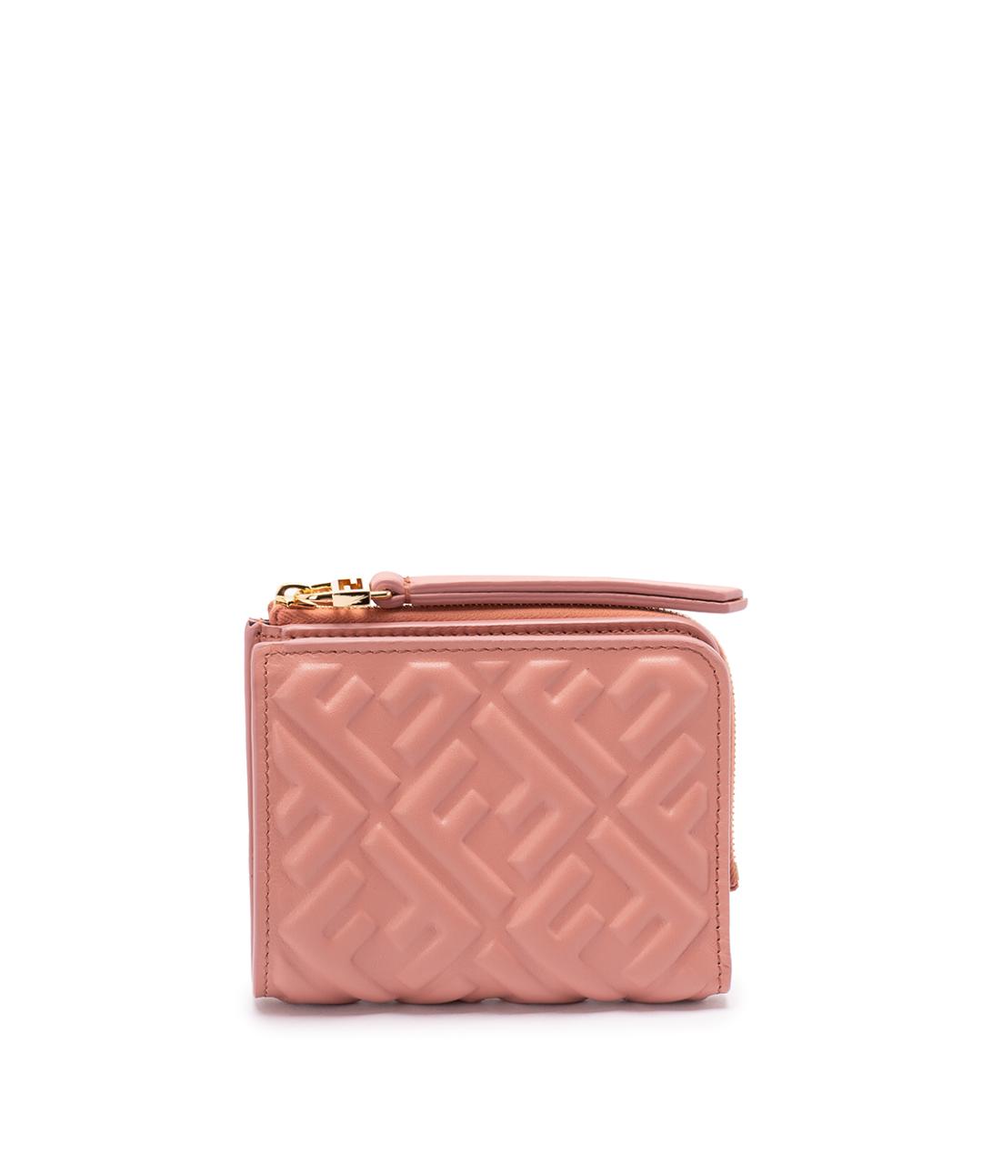 FENDI Розовый кожаный кошелек, фото 1