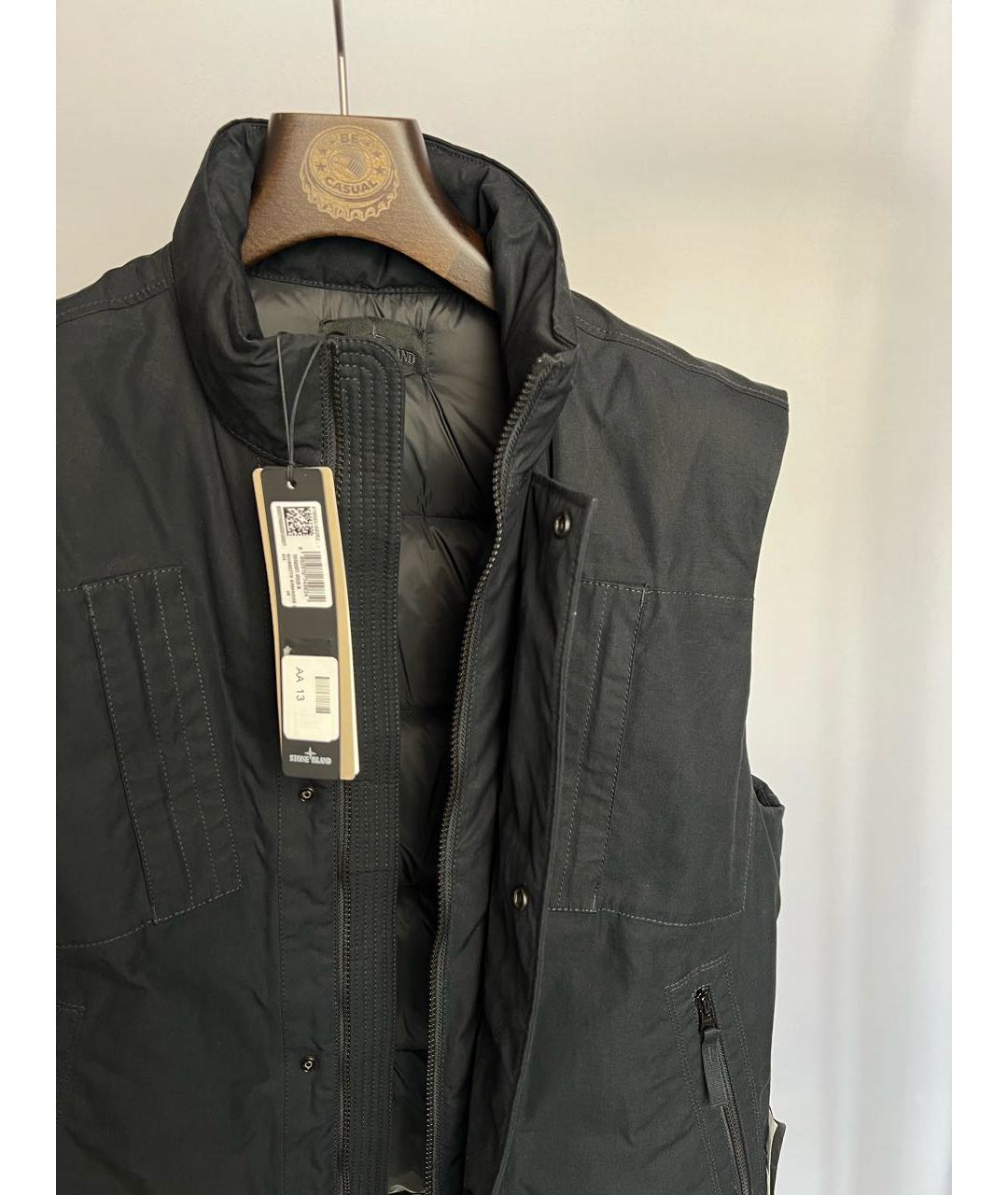 STONE ISLAND Черный хлопковый жилет, фото 4