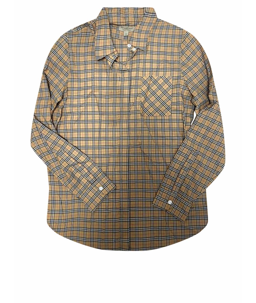 BURBERRY Бежевая хлопковая рубашка, фото 1