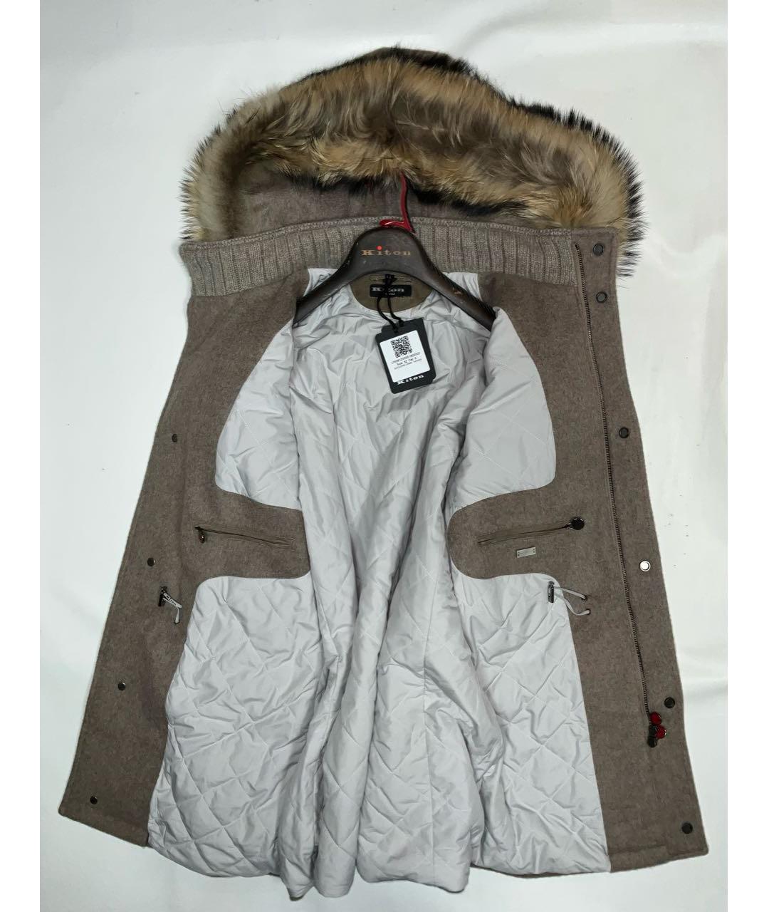 KITON Бежевая кашемировая парка, фото 4