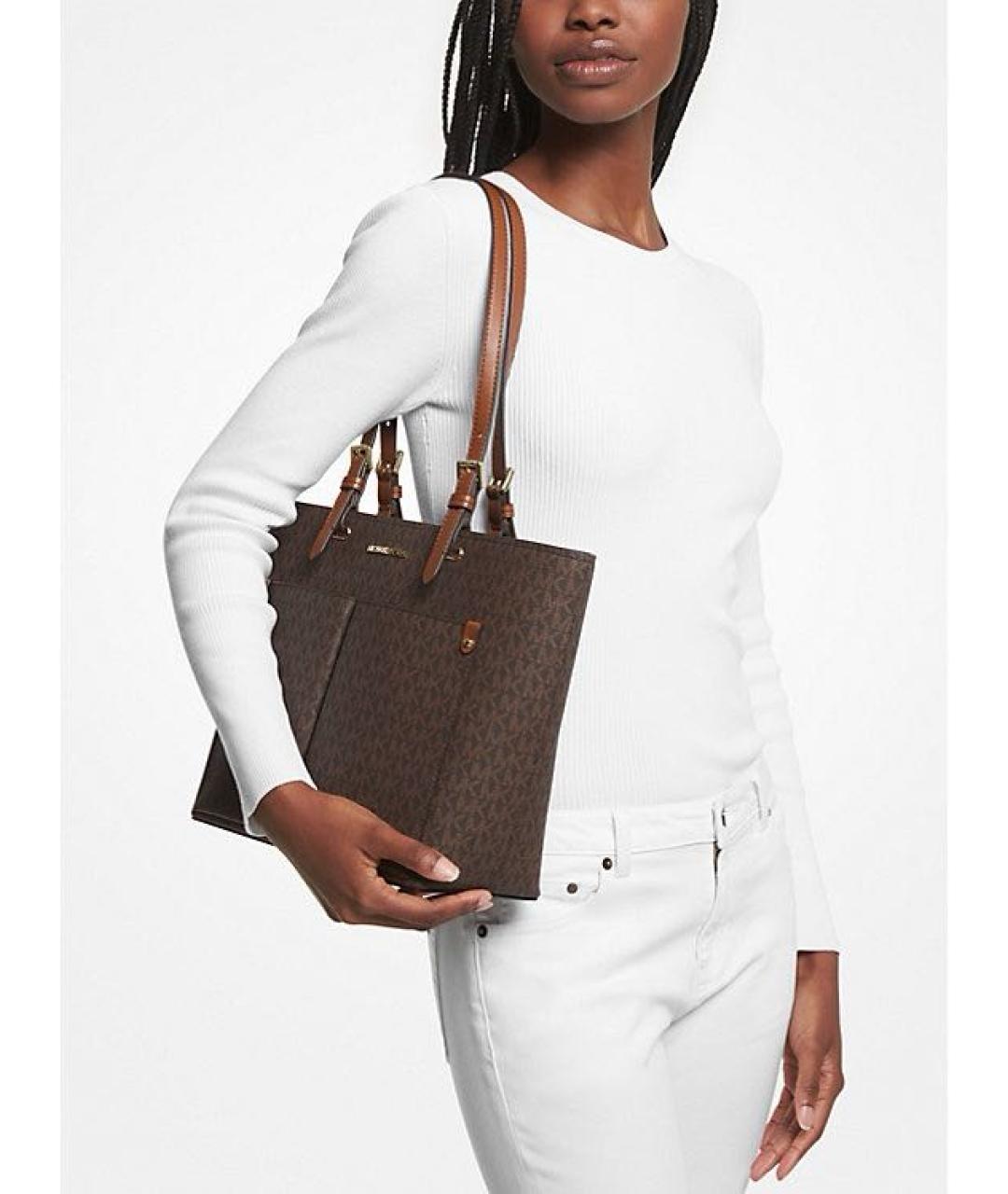 MICHAEL KORS Коричневая сумка тоут, фото 2