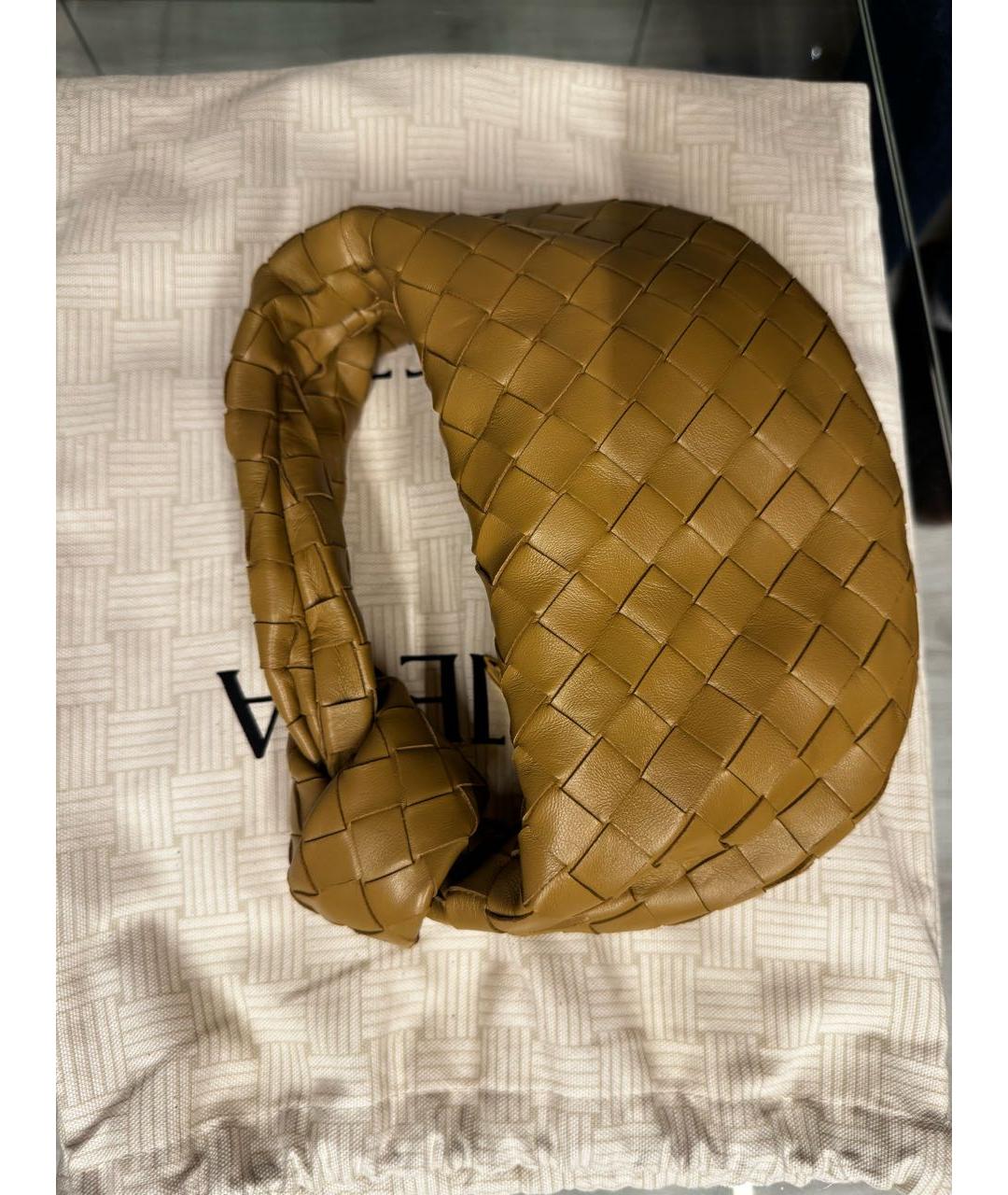 BOTTEGA VENETA Коричневая кожаная сумка с короткими ручками, фото 5