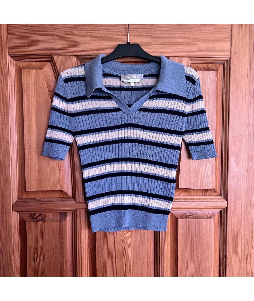 MAX MARA Голубой джемпер / свитер, фото 4