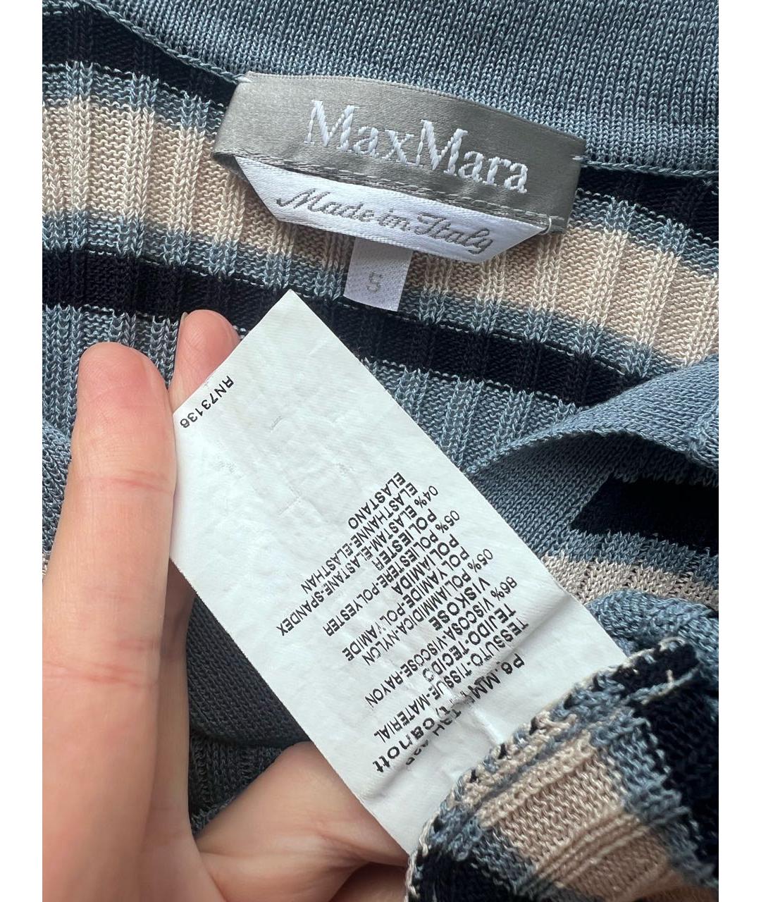MAX MARA Голубой джемпер / свитер, фото 3