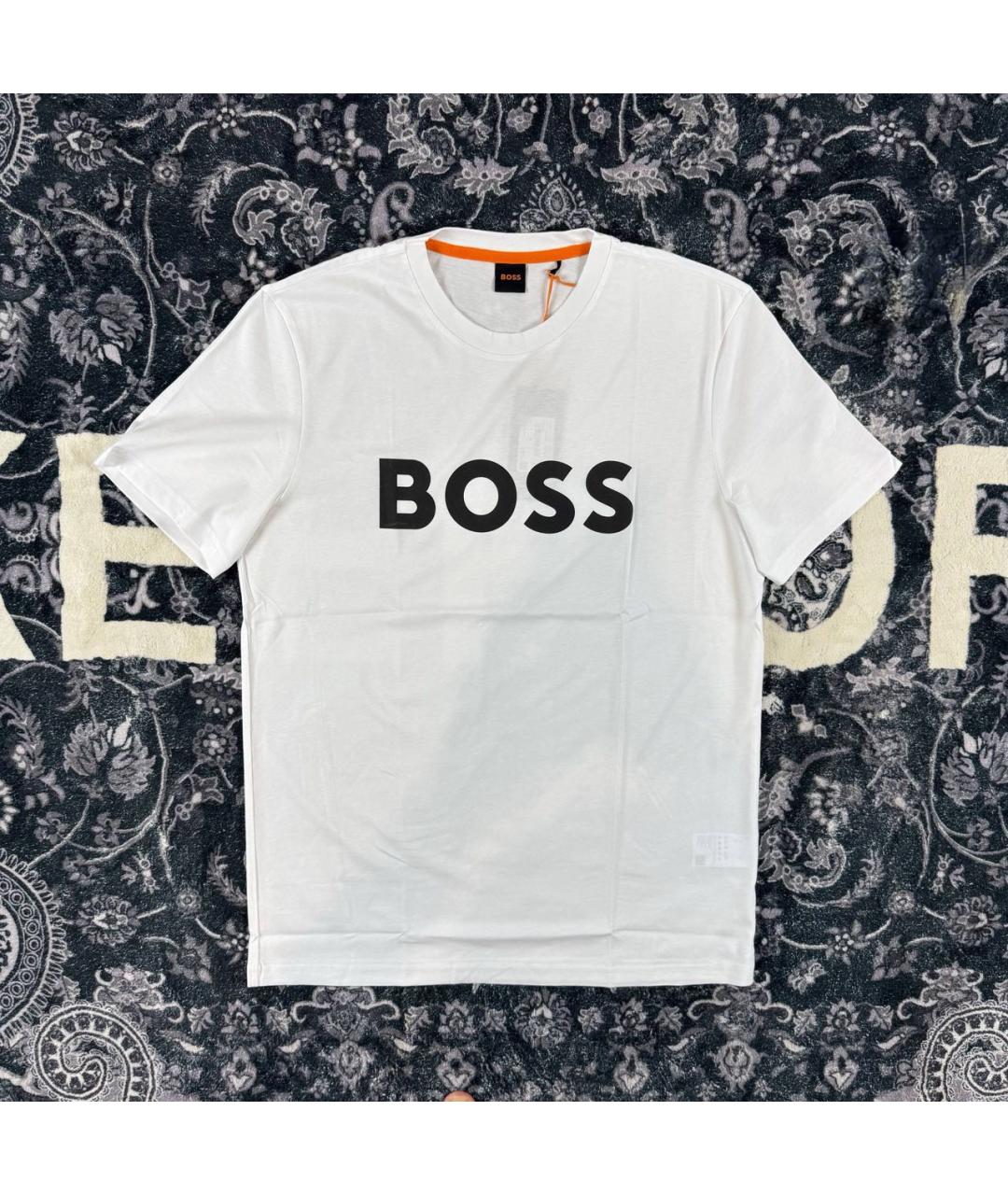 HUGO BOSS Белая хлопковая футболка, фото 4