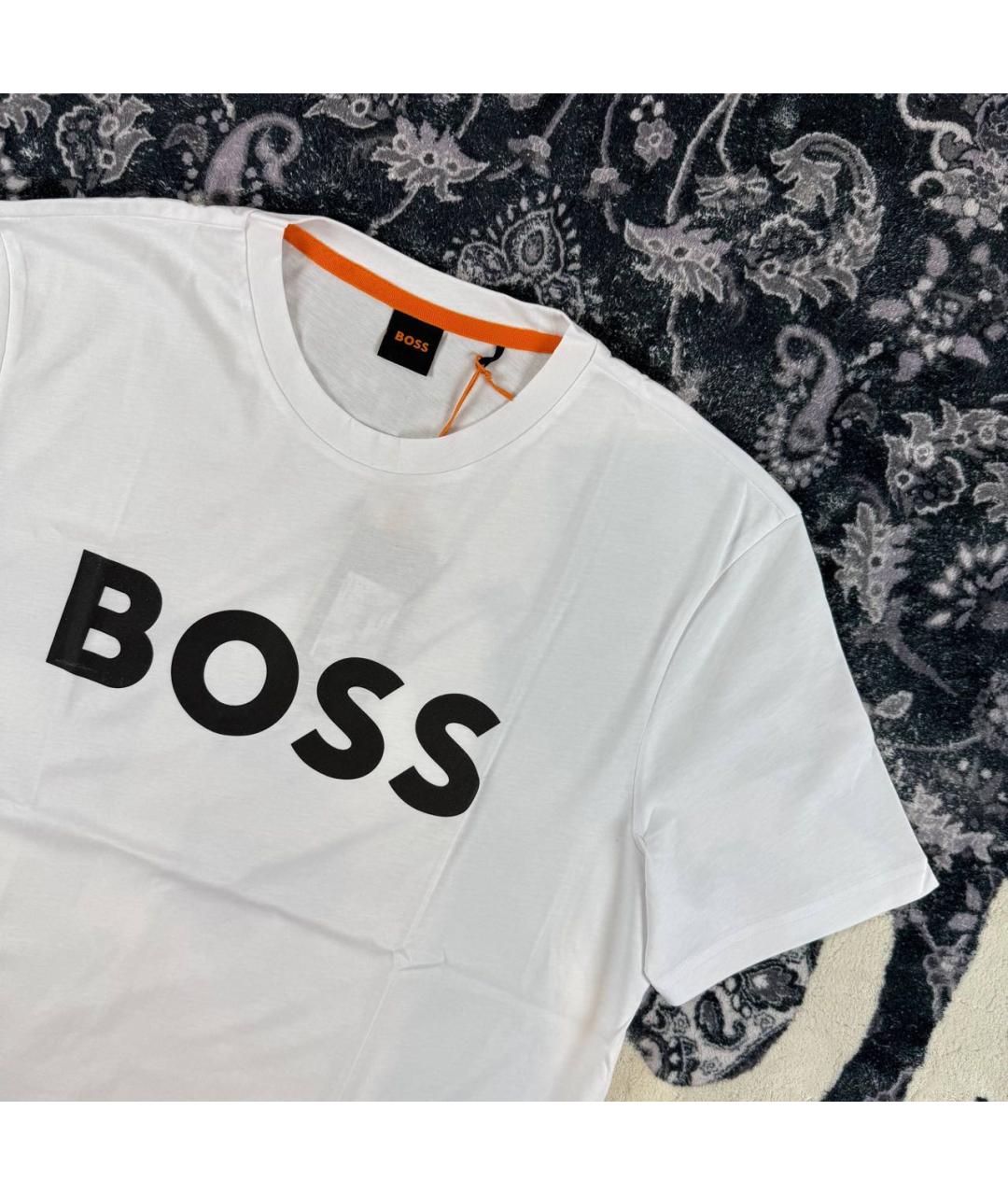 HUGO BOSS Белая хлопковая футболка, фото 2