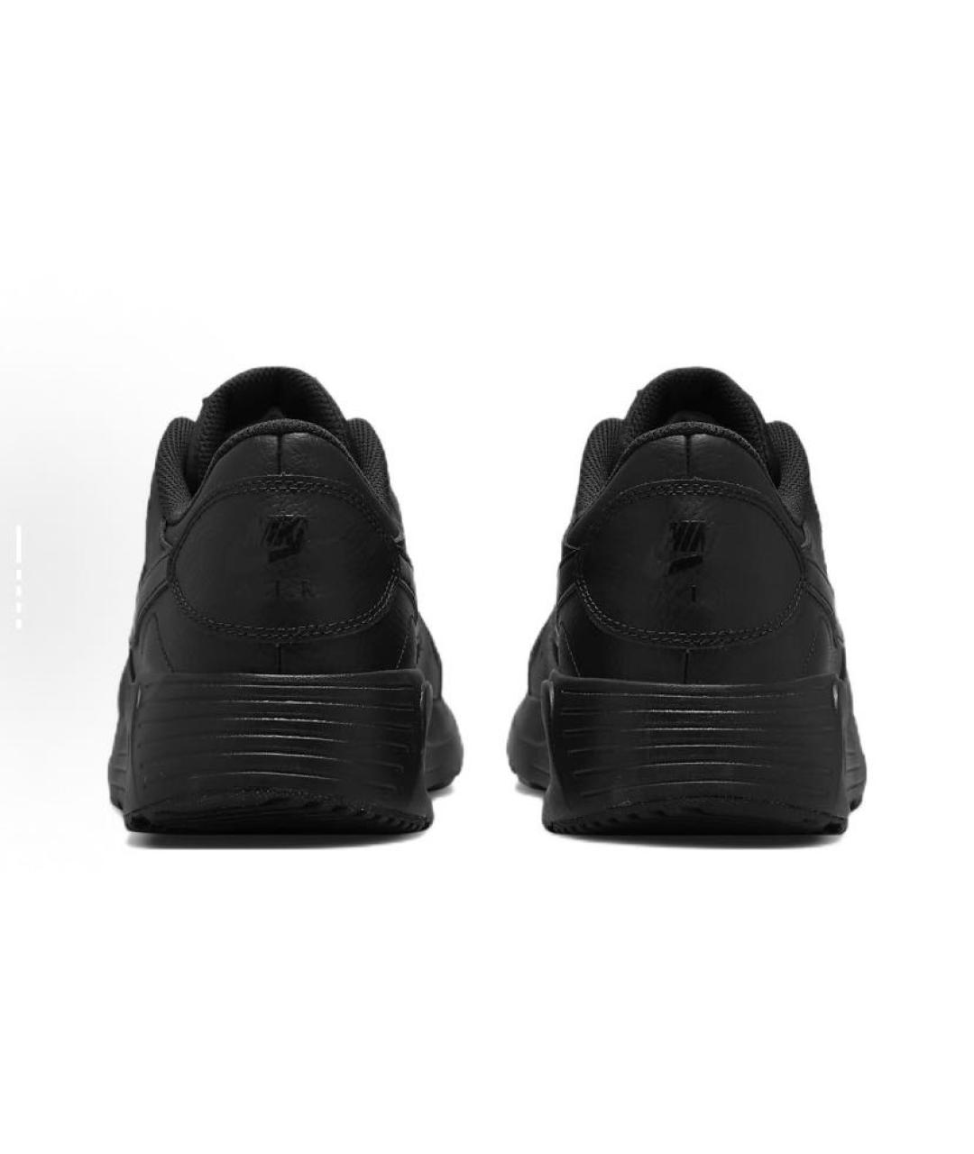 NIKE Черные кожаные низкие кроссовки / кеды, фото 5