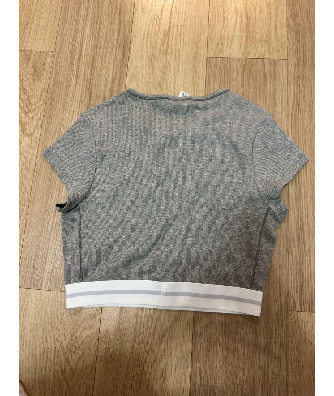 CALVIN KLEIN Серая хлопковая футболка, фото 2