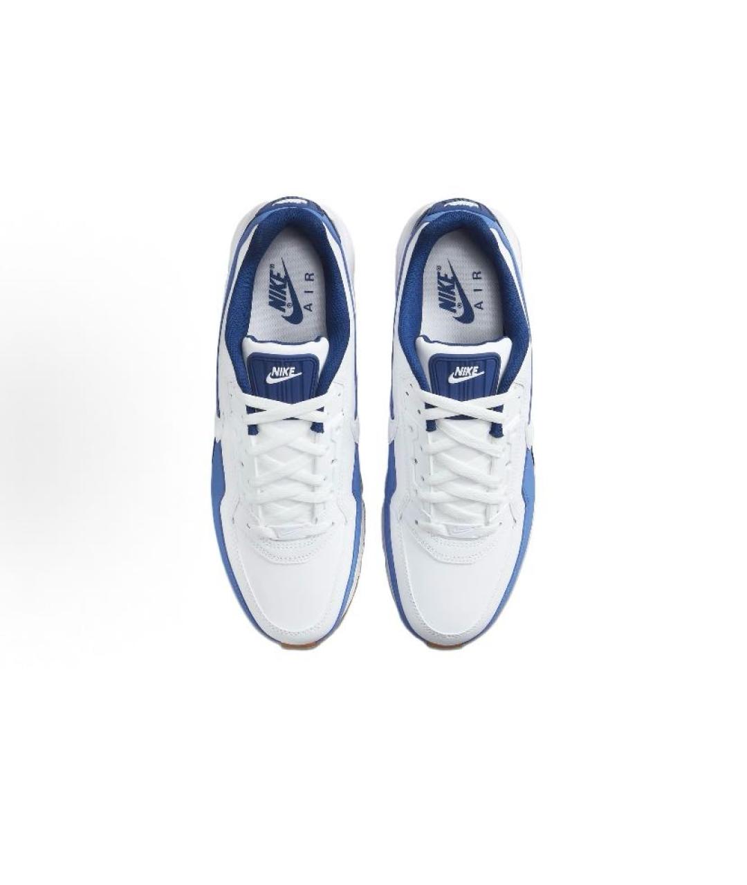 NIKE Синие кожаные низкие кроссовки / кеды, фото 4