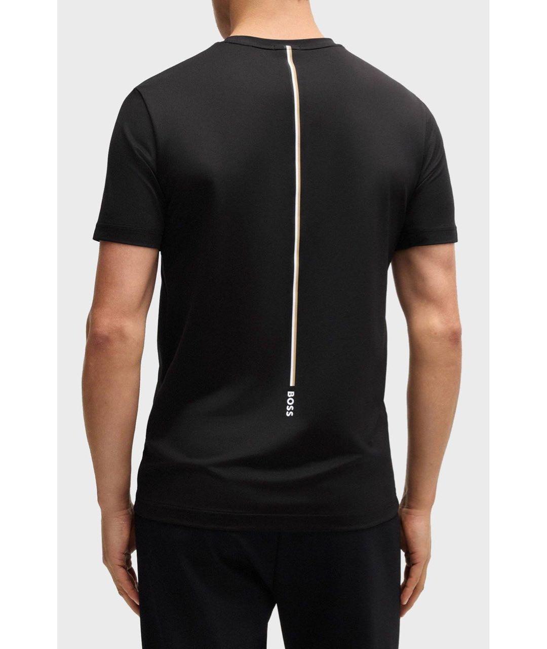 HUGO BOSS Черная хлопковая футболка, фото 2