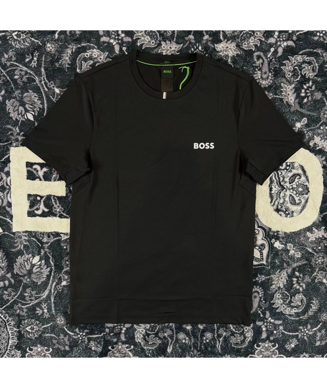 HUGO BOSS Черная хлопковая футболка, фото 5