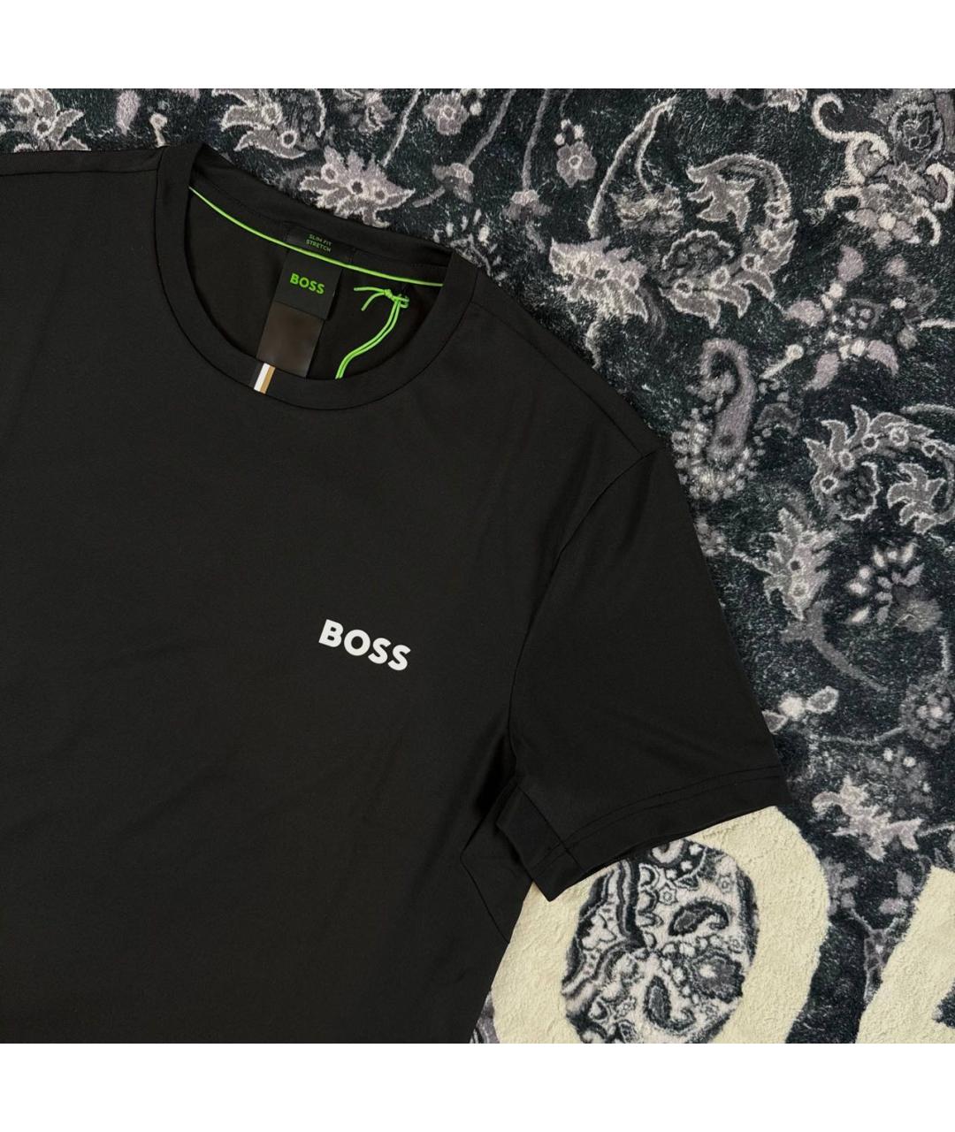 HUGO BOSS Черная хлопковая футболка, фото 3