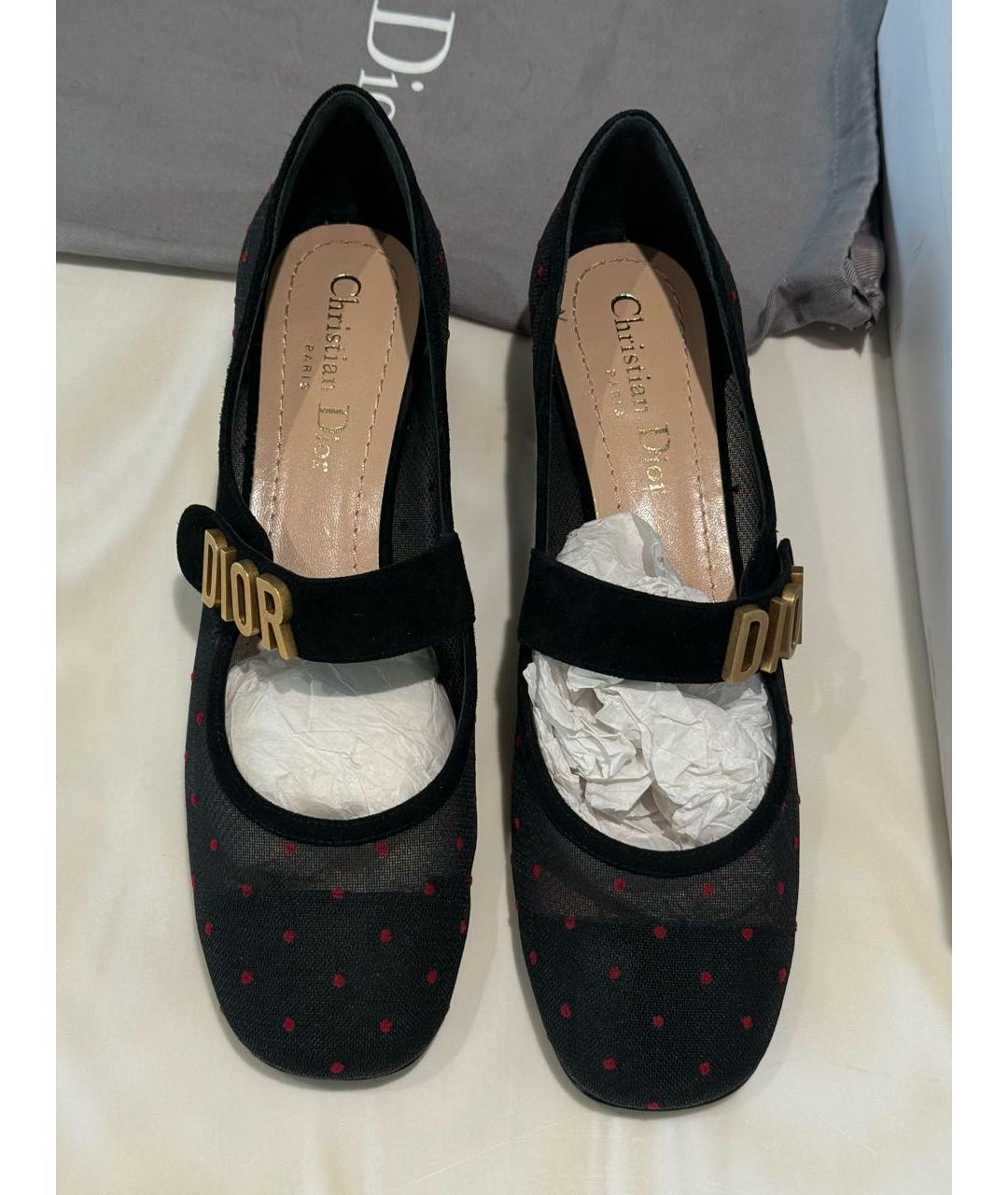 CHRISTIAN DIOR Черные синтетические туфли, фото 8