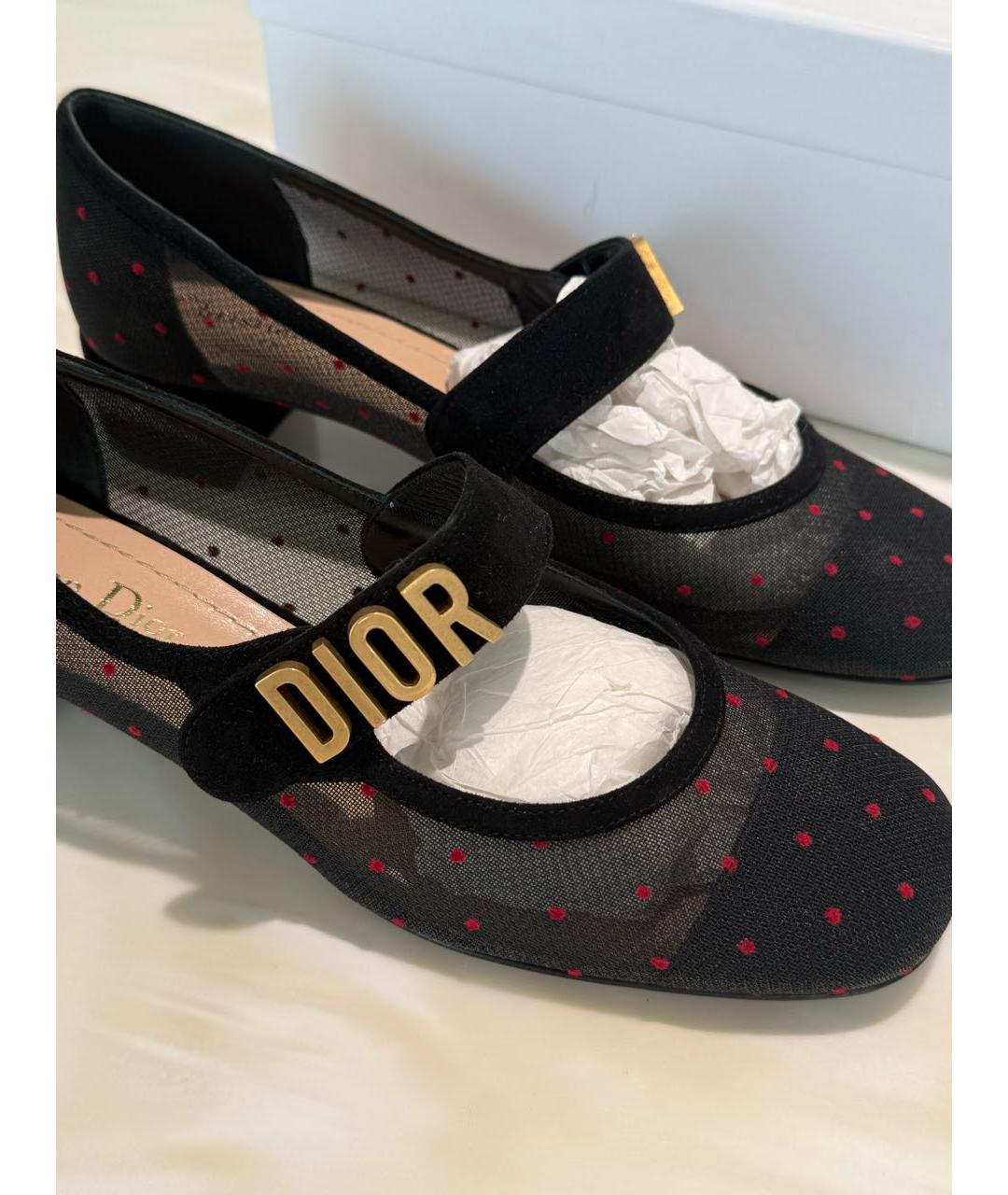 CHRISTIAN DIOR Черные синтетические туфли, фото 4