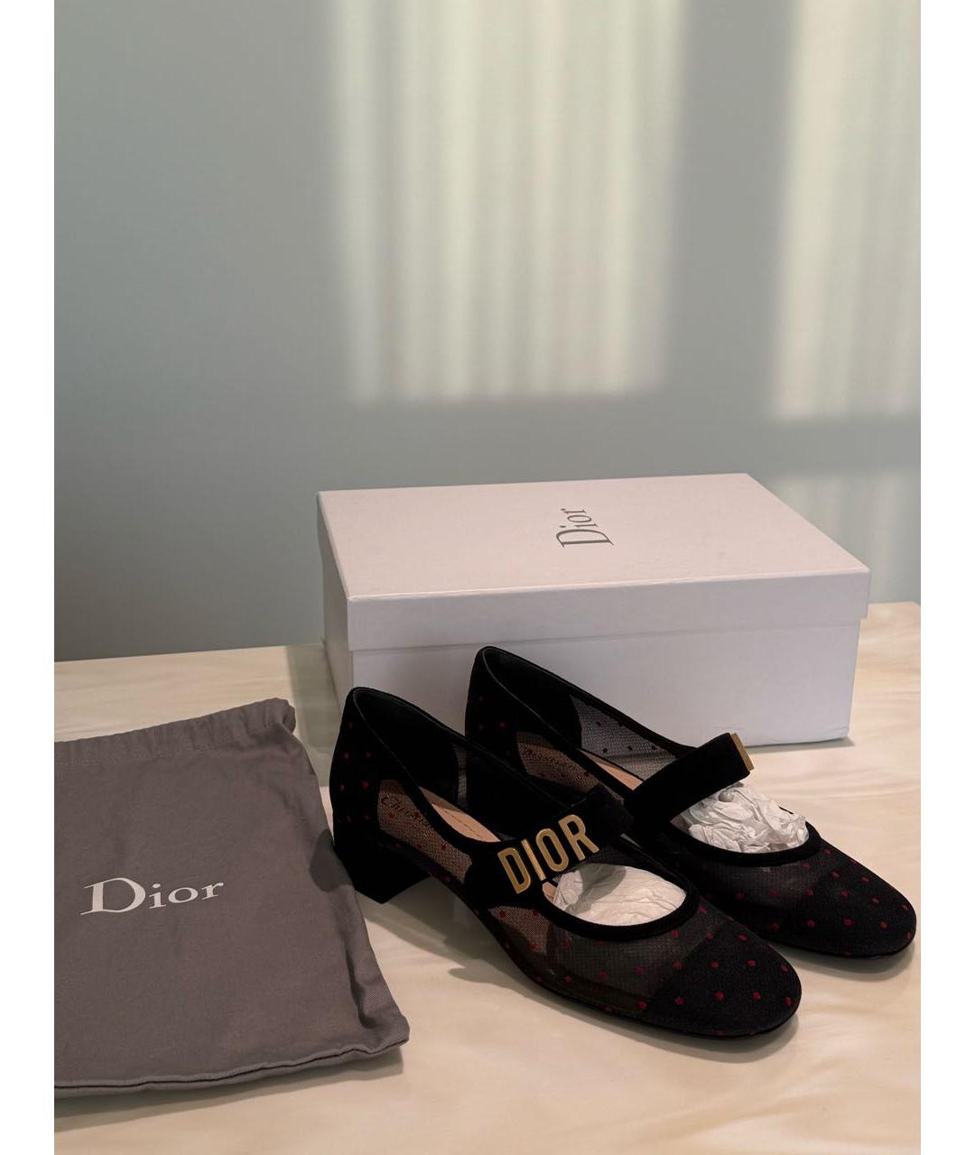 CHRISTIAN DIOR Черные синтетические туфли, фото 7