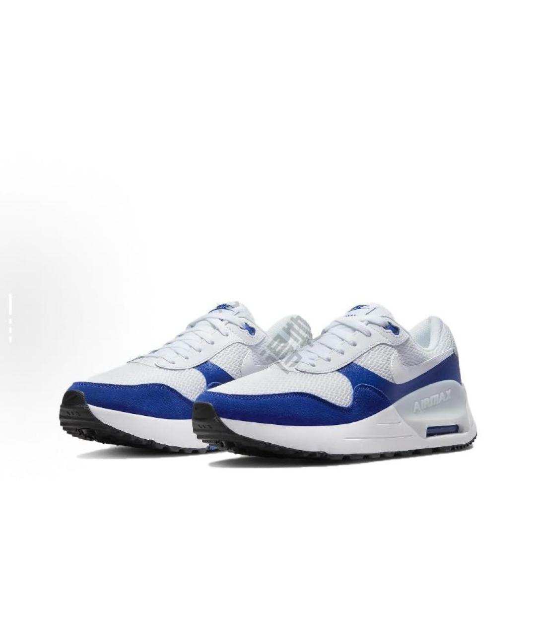 NIKE Синие текстильные низкие кроссовки / кеды, фото 3