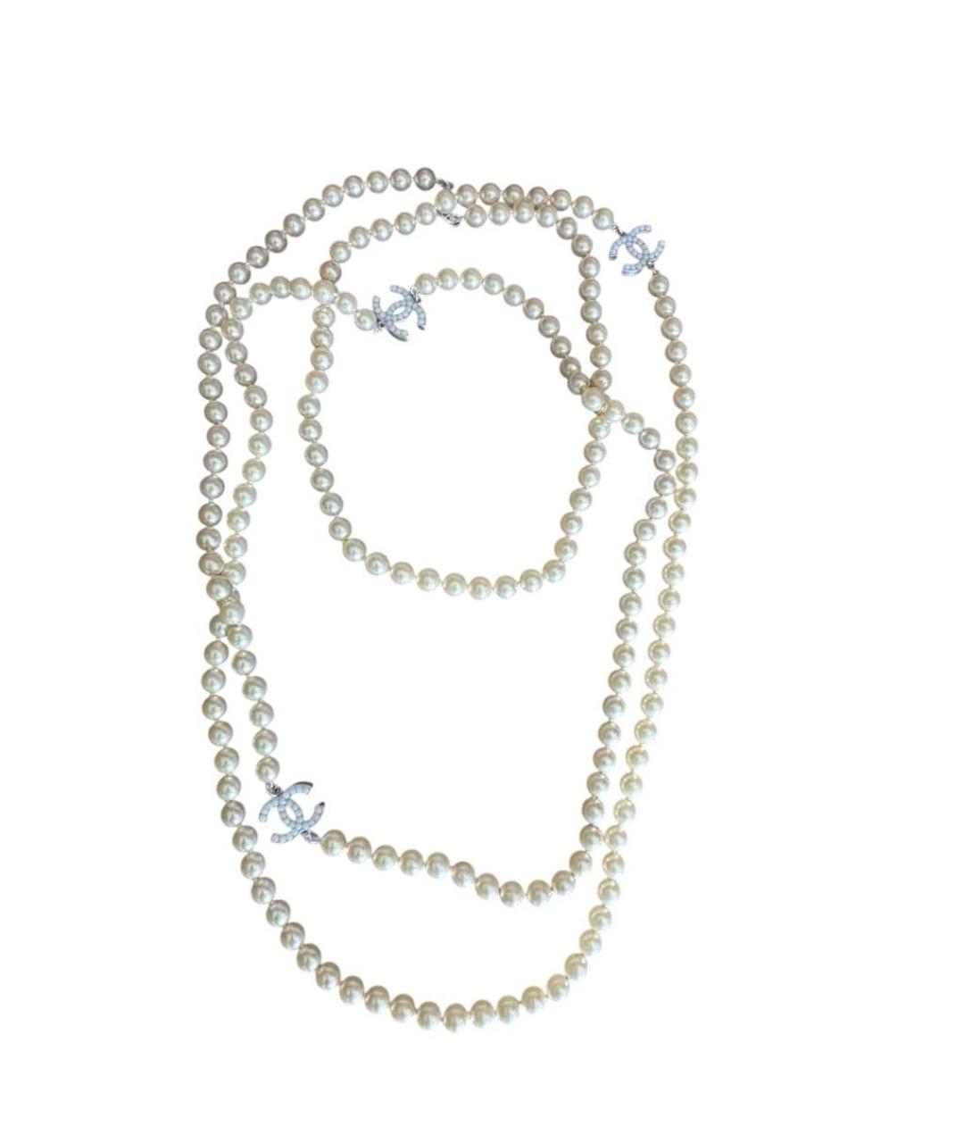 CHANEL Белое колье, фото 1