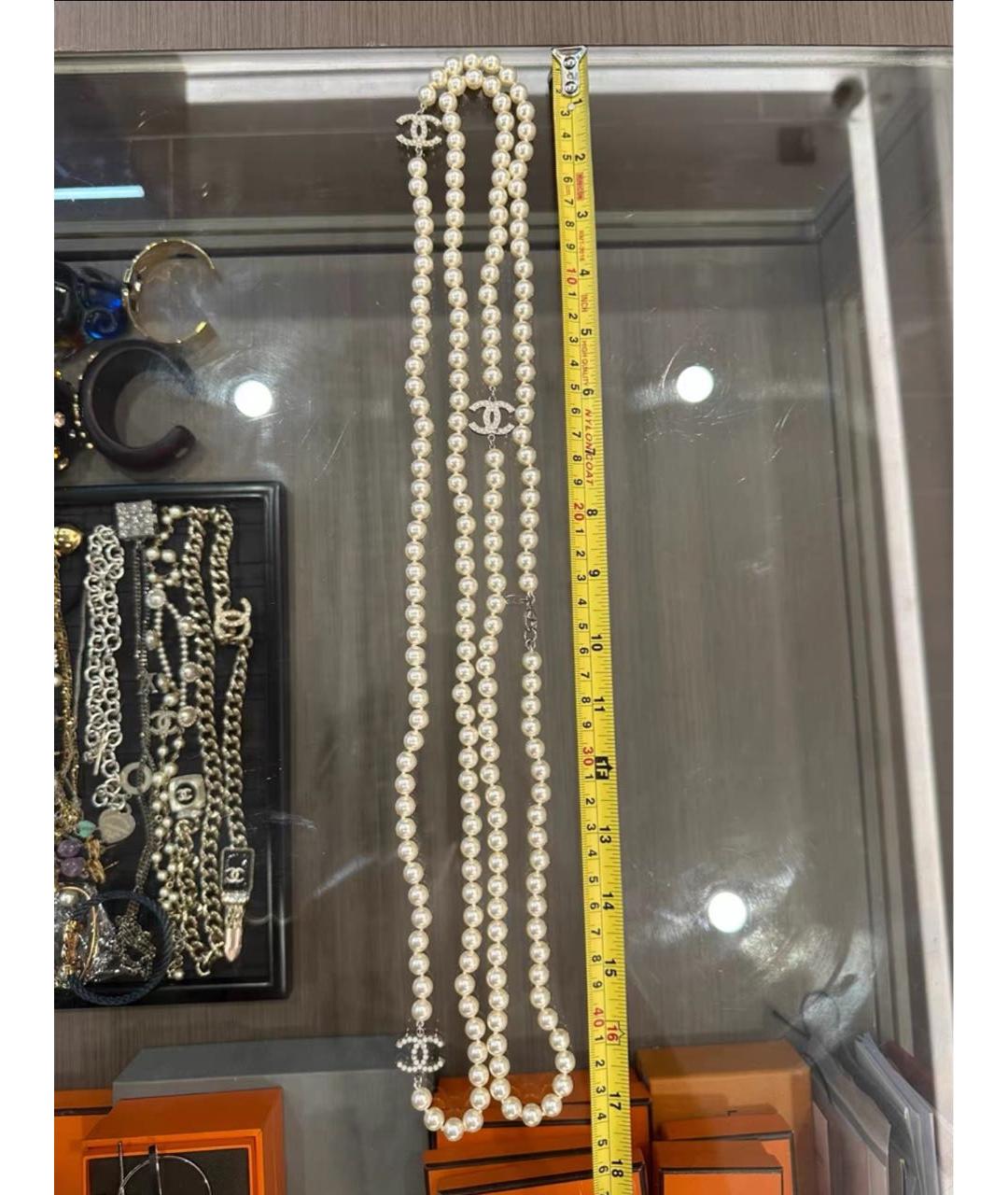 CHANEL Белое колье, фото 5