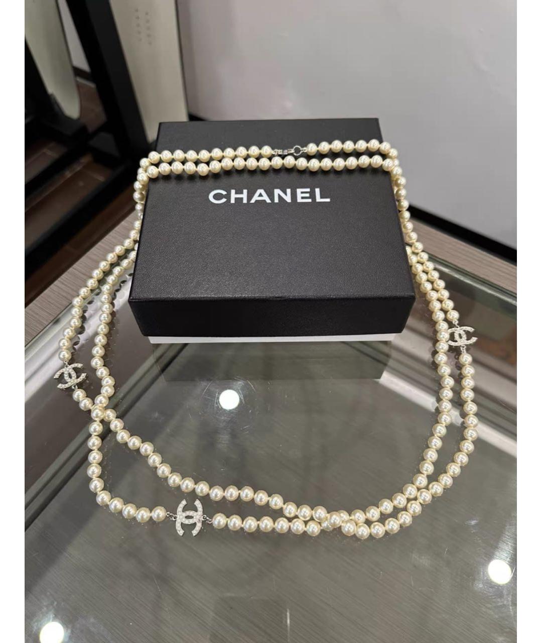 CHANEL Белое колье, фото 2