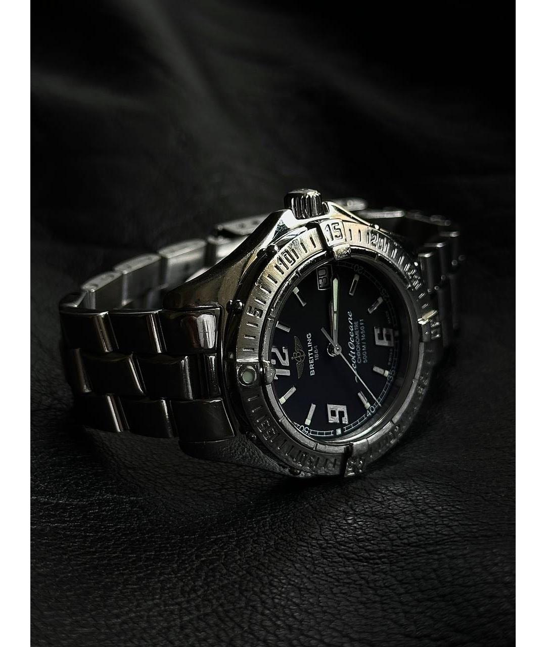 BREITLING Серебряные металлические часы, фото 4