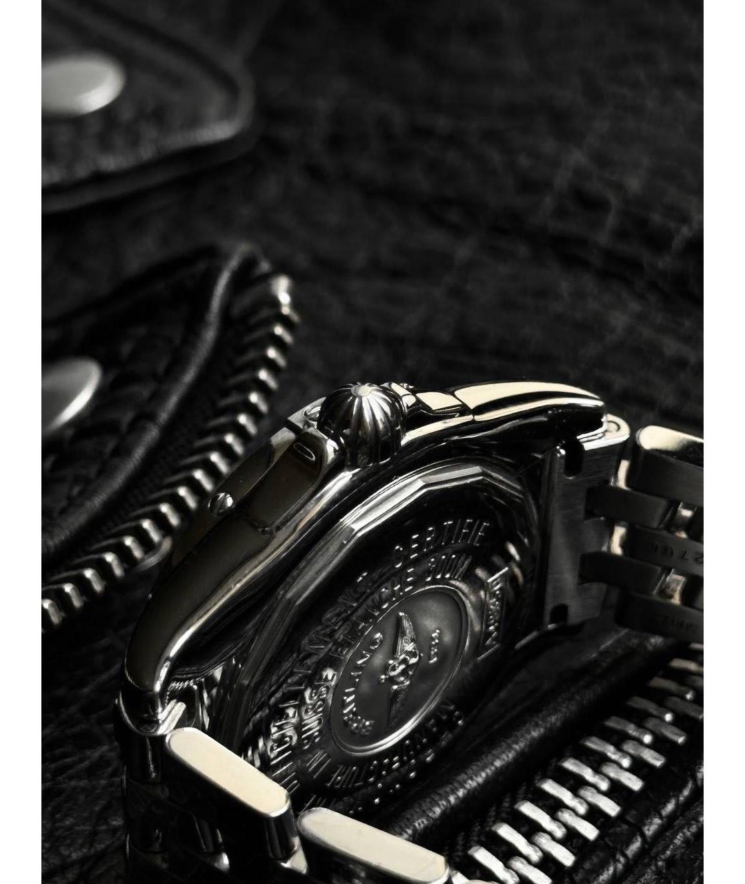 BREITLING Серебряные металлические часы, фото 6