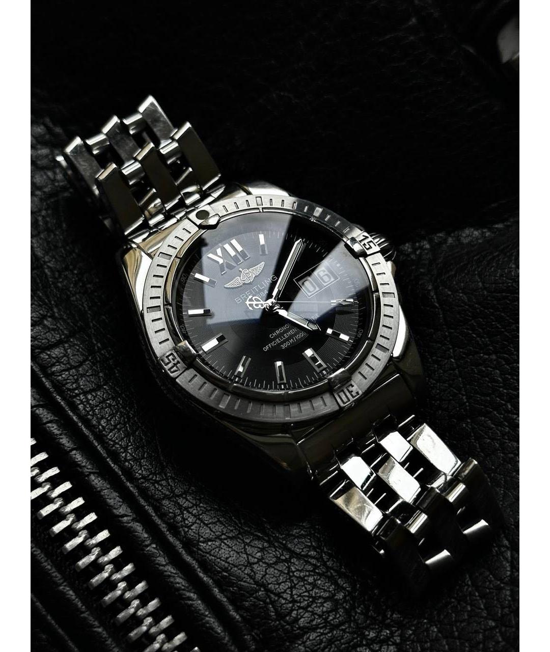 BREITLING Серебряные металлические часы, фото 2