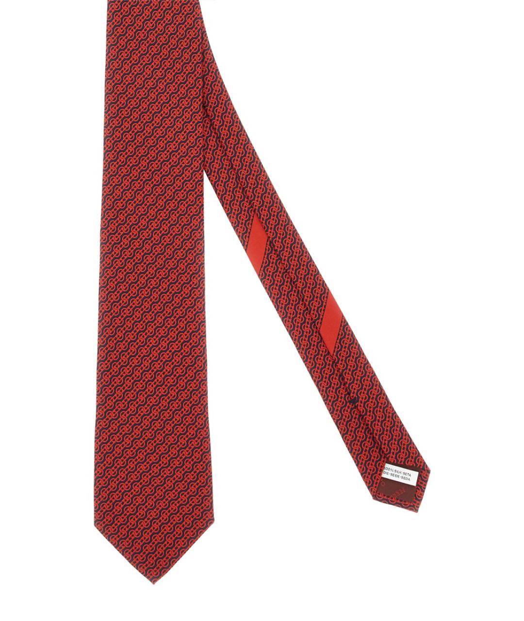 FERRAGAMO Красный шелковый галстук, фото 2