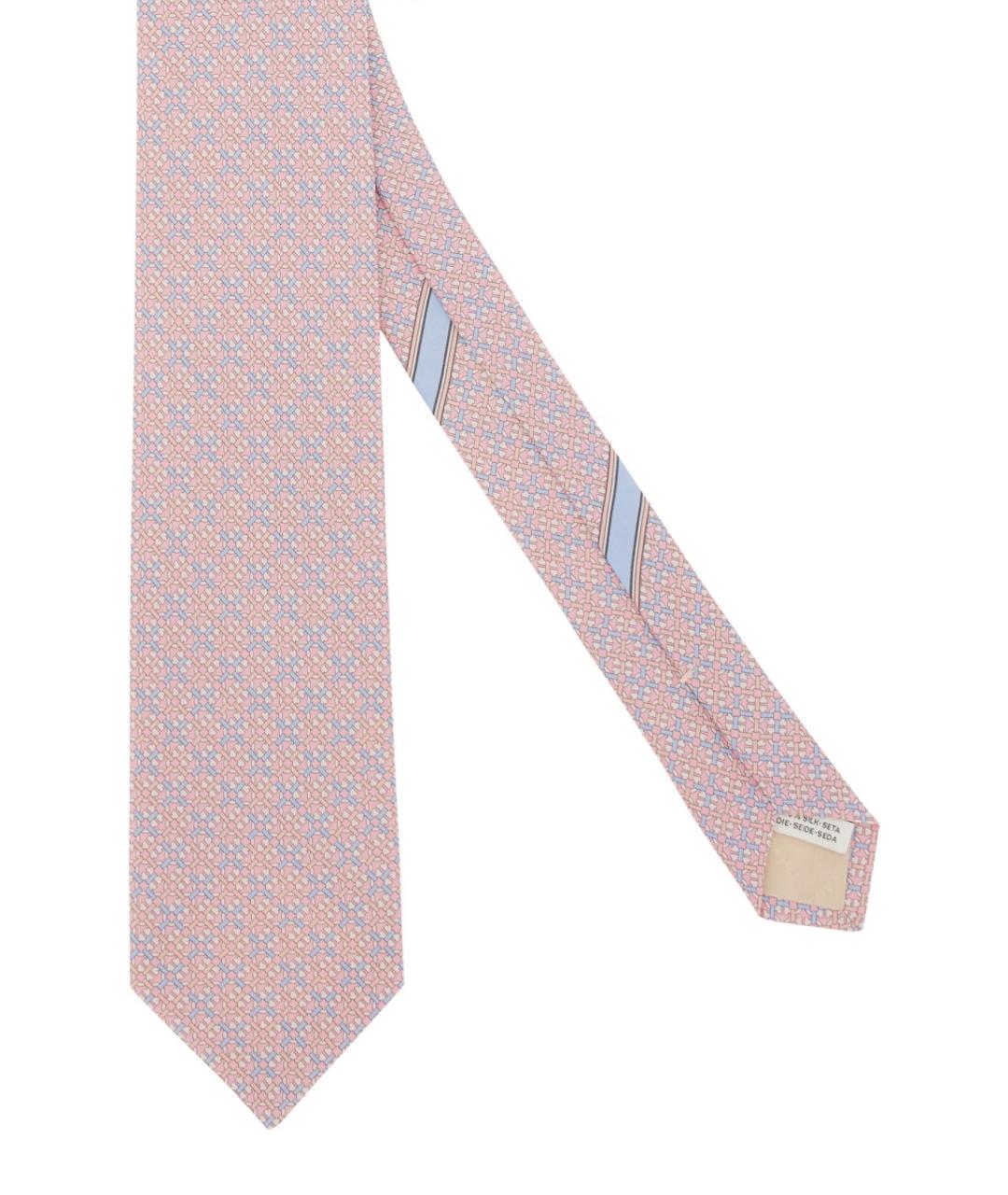 FERRAGAMO Розовый шелковый галстук, фото 2