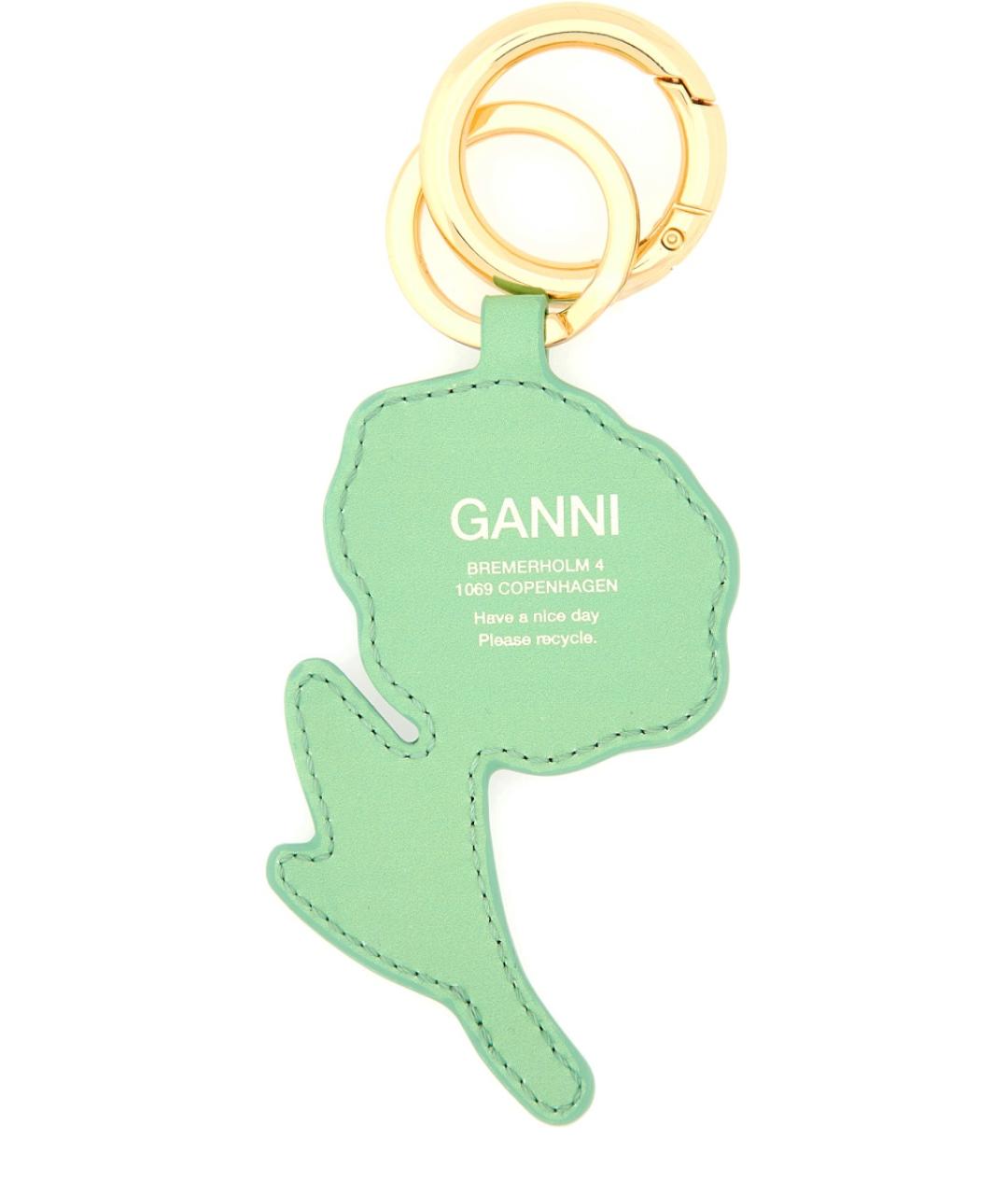 GANNI Зеленый брелок, фото 2