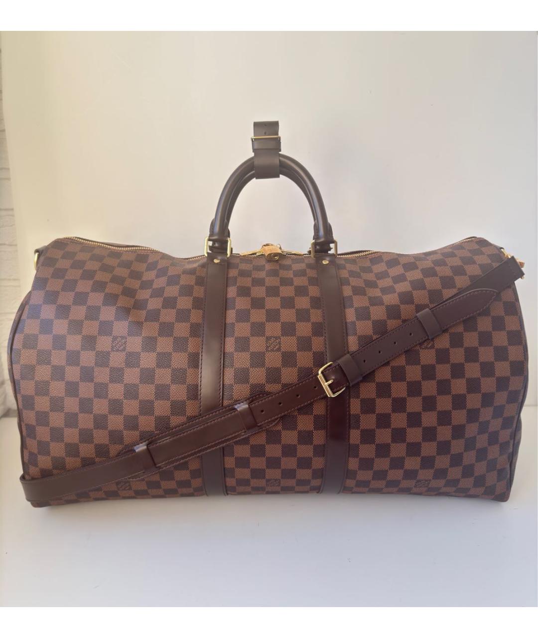 LOUIS VUITTON Коричневая дорожная/спортивная сумка, фото 9