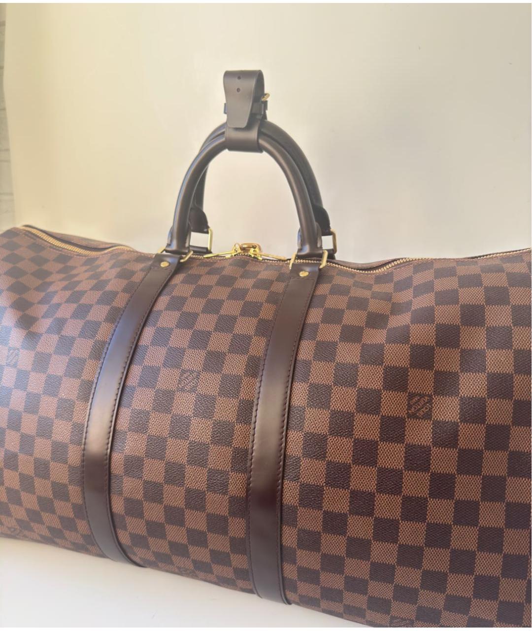LOUIS VUITTON Коричневая дорожная/спортивная сумка, фото 5