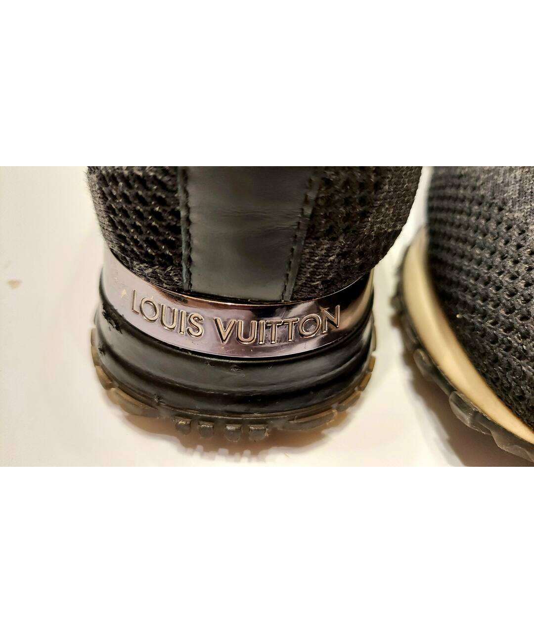 LOUIS VUITTON PRE-OWNED Черные текстильные низкие кроссовки / кеды, фото 7