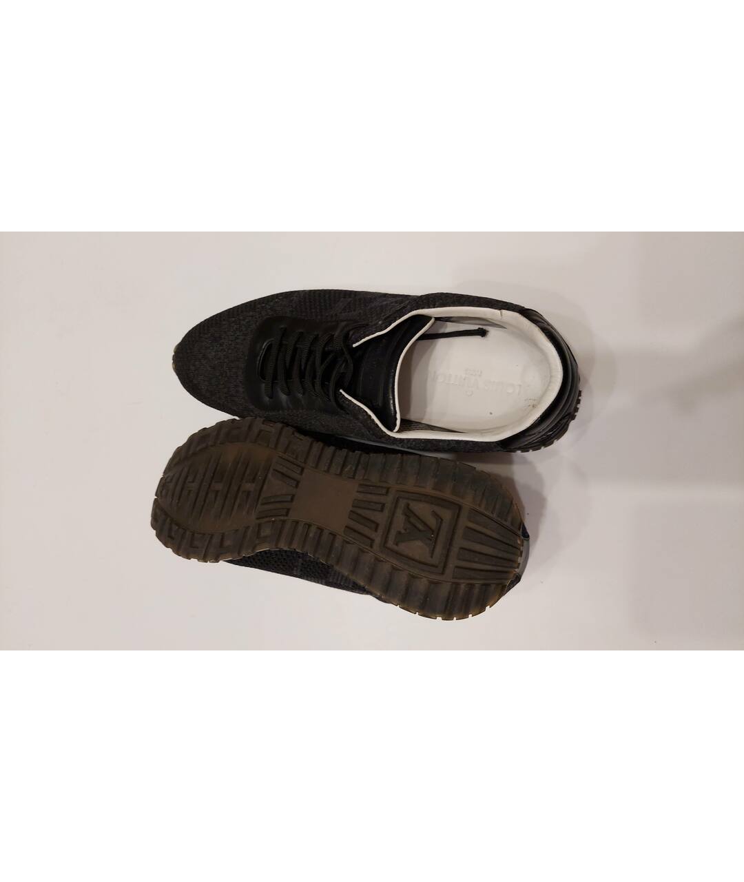 LOUIS VUITTON PRE-OWNED Черные текстильные низкие кроссовки / кеды, фото 5