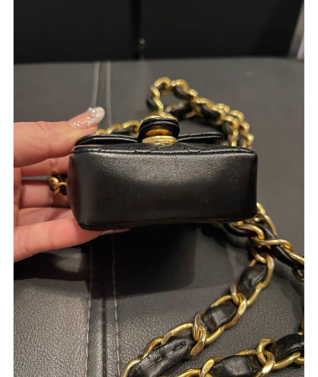 CHANEL Черная кожаная поясная сумка, фото 6