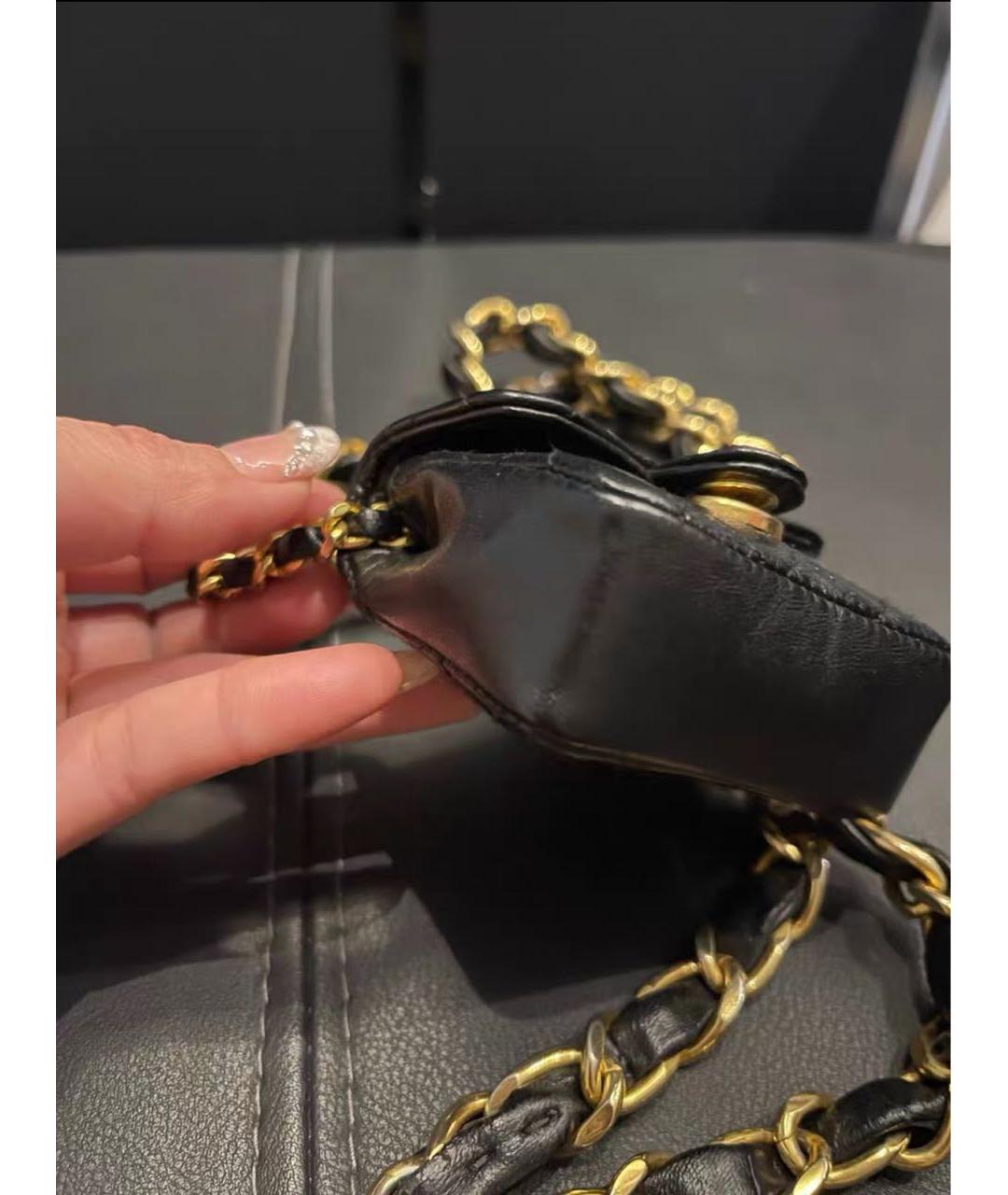 CHANEL Черная кожаная поясная сумка, фото 7